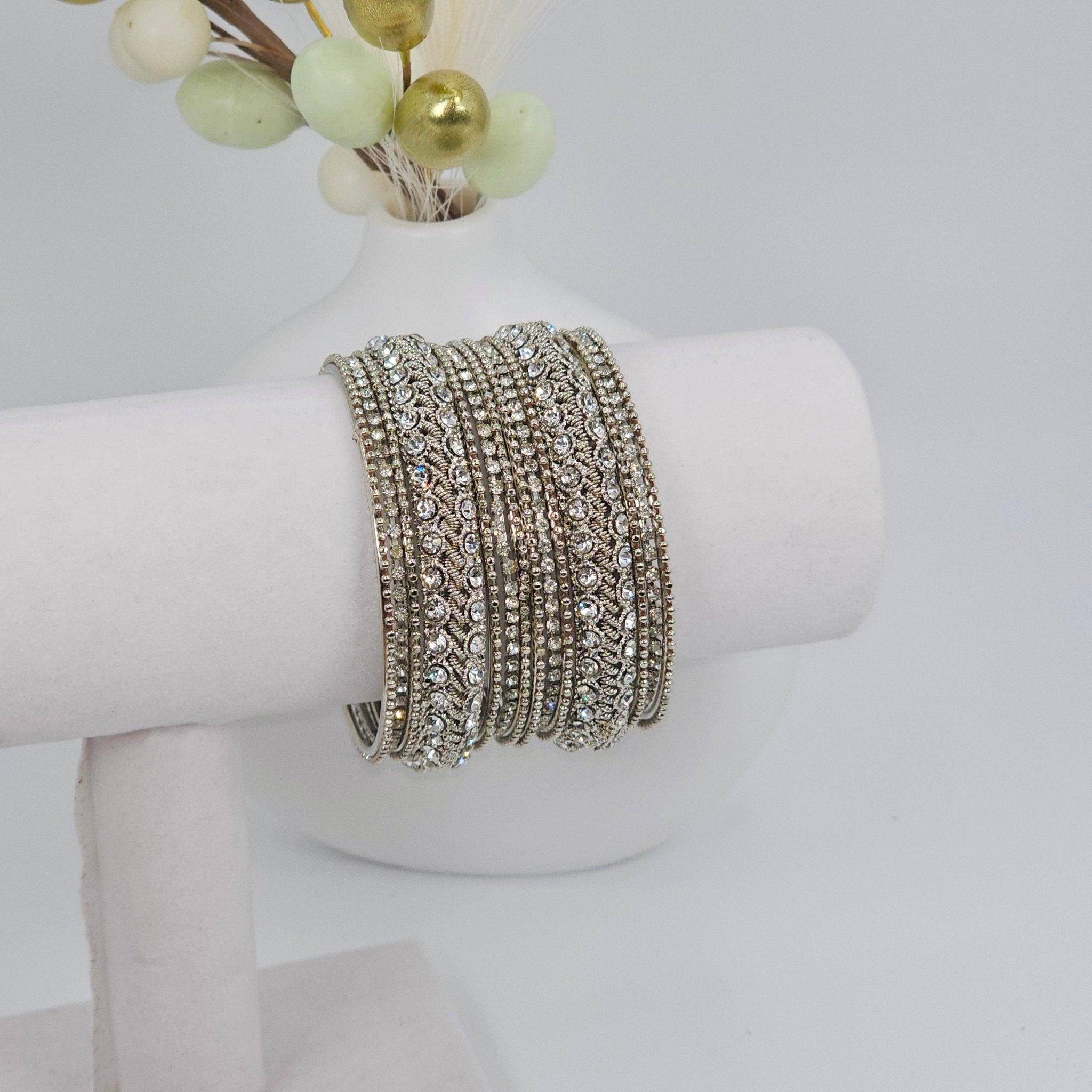 14 pcs Metal Bangles – Bangles | Fancy Fab Jewels UK