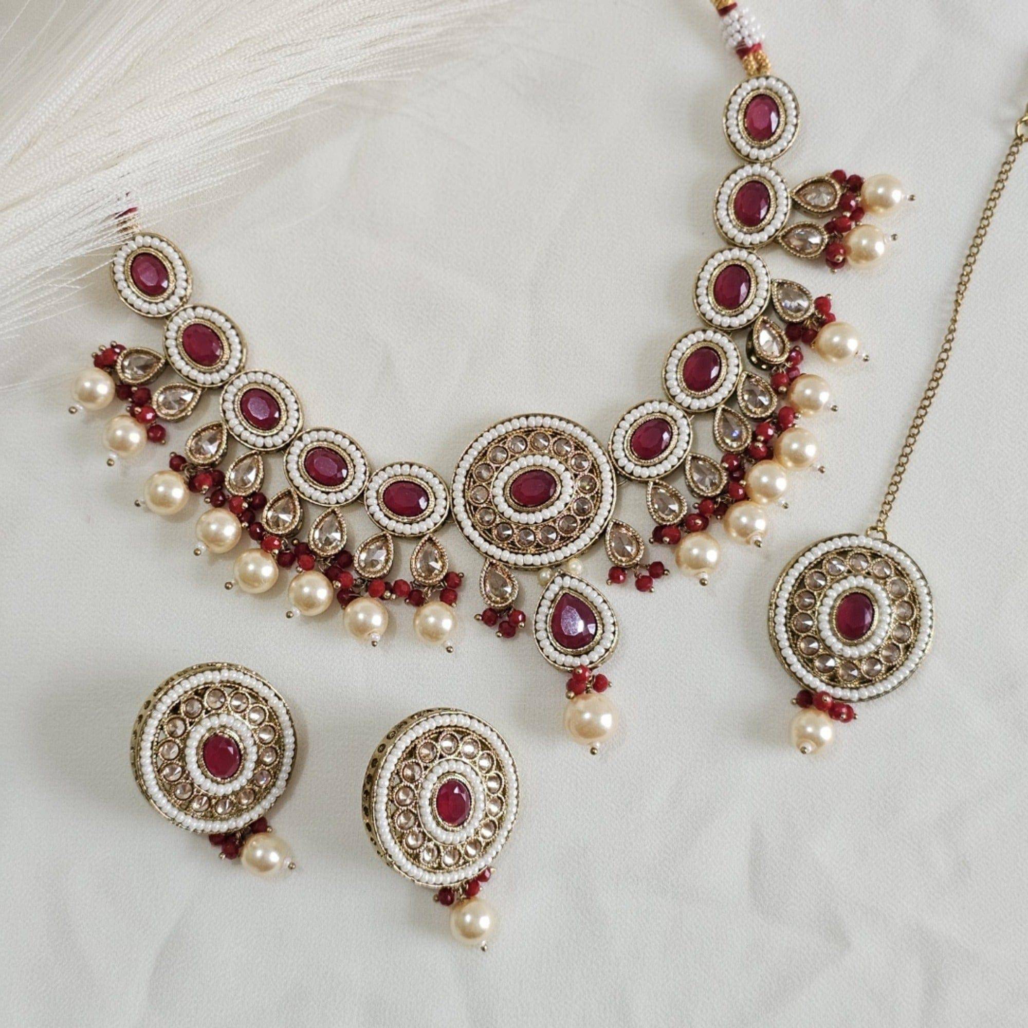 Mona Lisa - Polki Necklace Set – choker | Fancy Fab Jewels UK