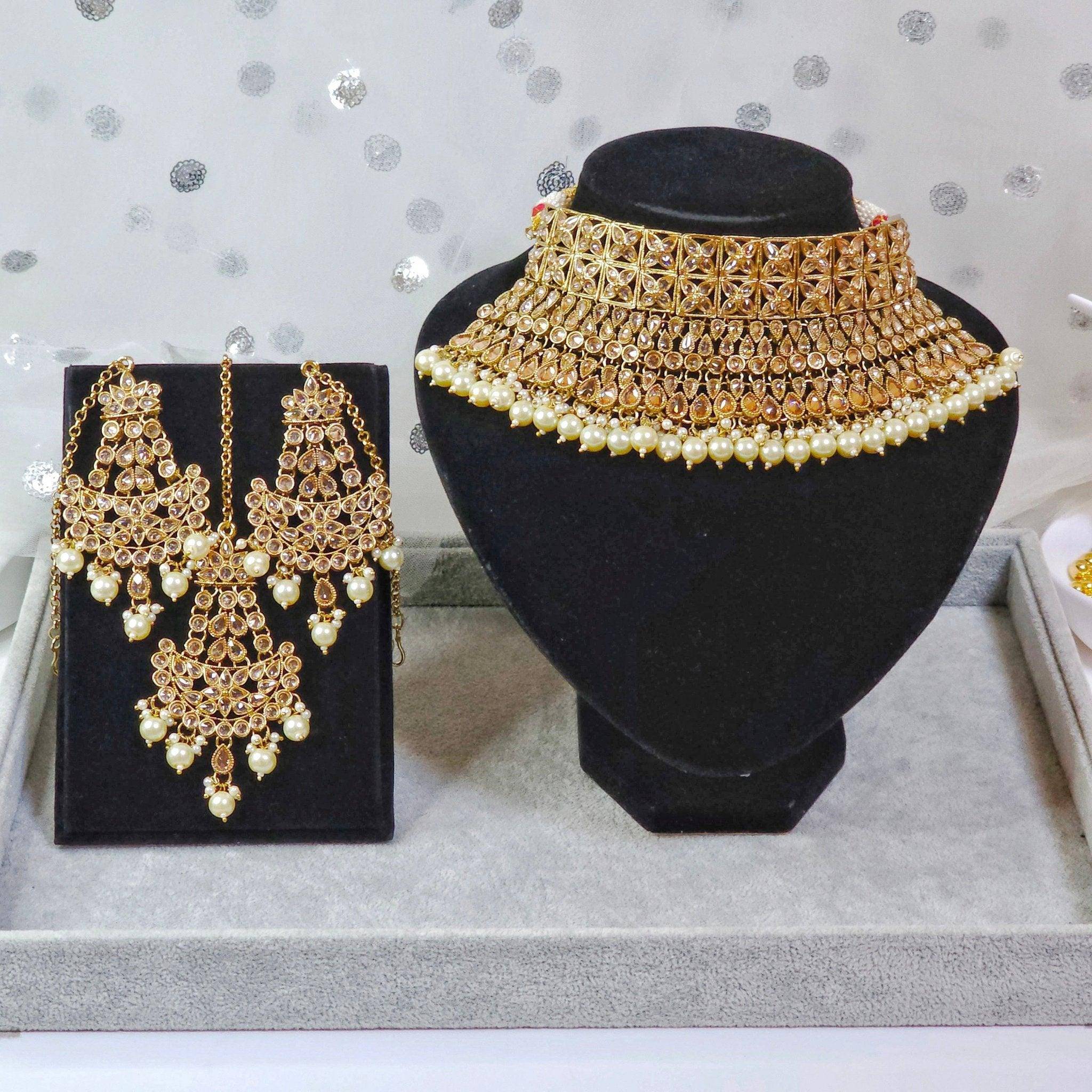 Joyah - Polki Bridal Choker Set – choker necklace | Fancy Fab Jewels UK