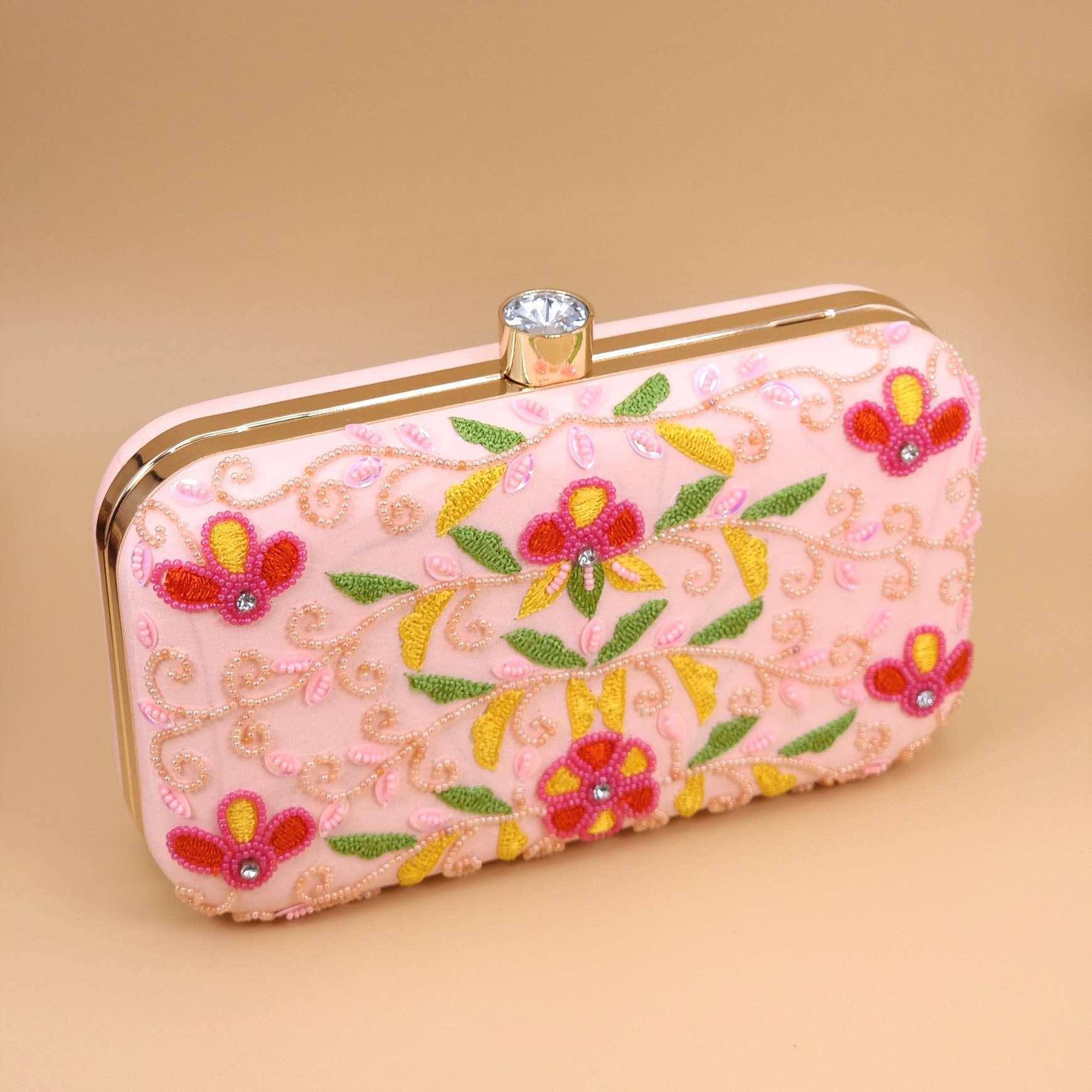 Maya Embroidered Phulkari Clutch – Clutch bag | Fancy Fab Jewels UK