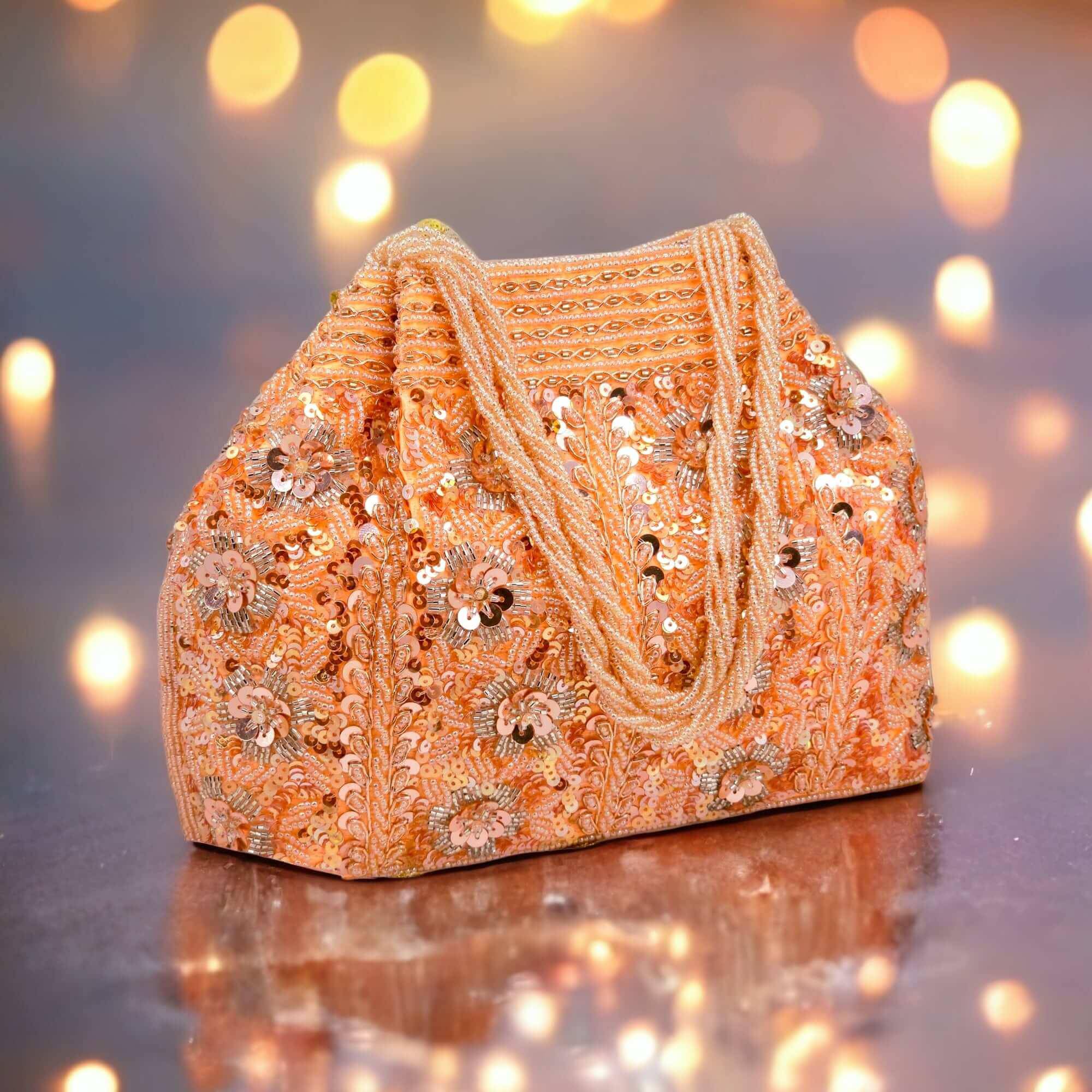 Aurum Bridal Clutch Bag - Rose Gold – Clutch bag | Fancy Fab Jewels UK