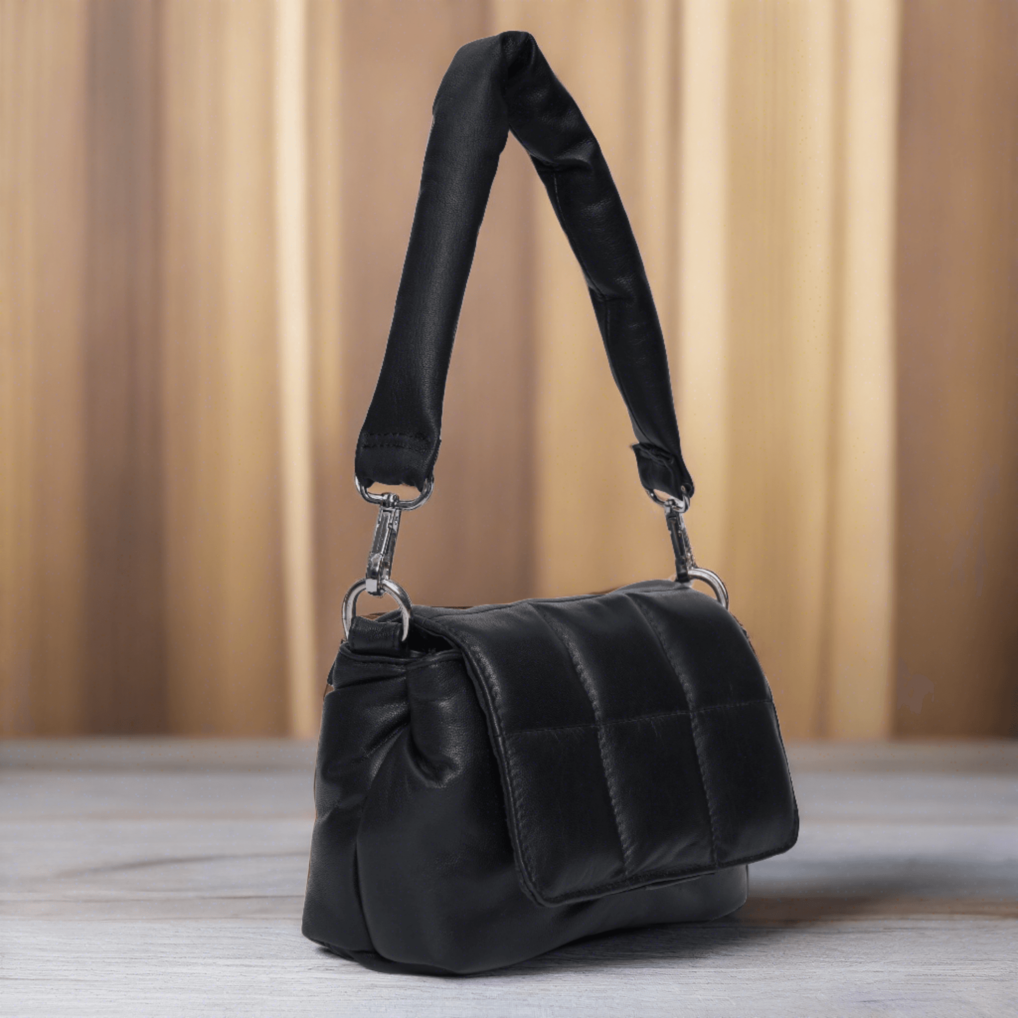 Women's Black Leather Cross Body Bag | Shoulder Bag – CrossBody Bag | Fancy Fab Jewels UK