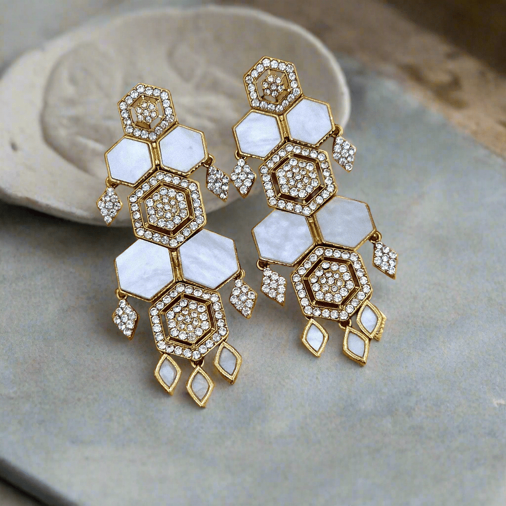 Faux Pearl Women's Designer Earrings – Earrings | Fancy Fab Jewels UK