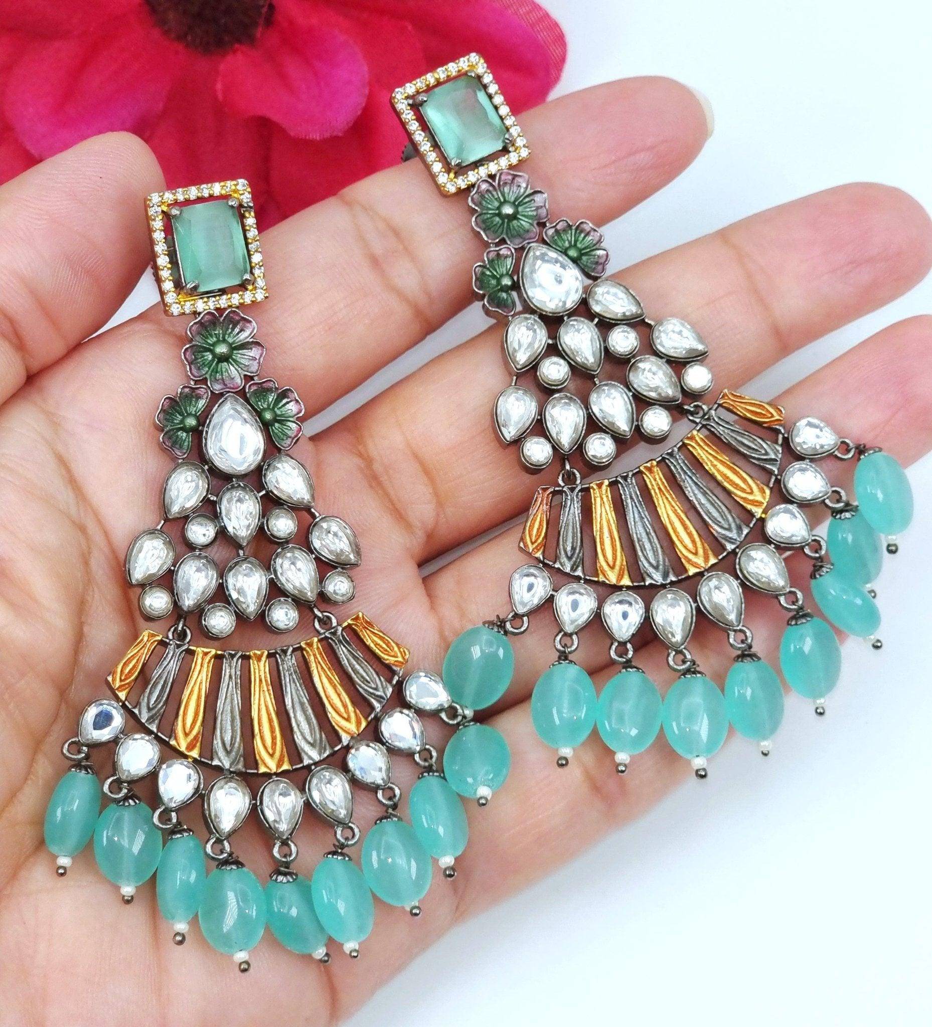 Unique Oxidized Silver Earrings – Earrings | Fancy Fab Jewels UK