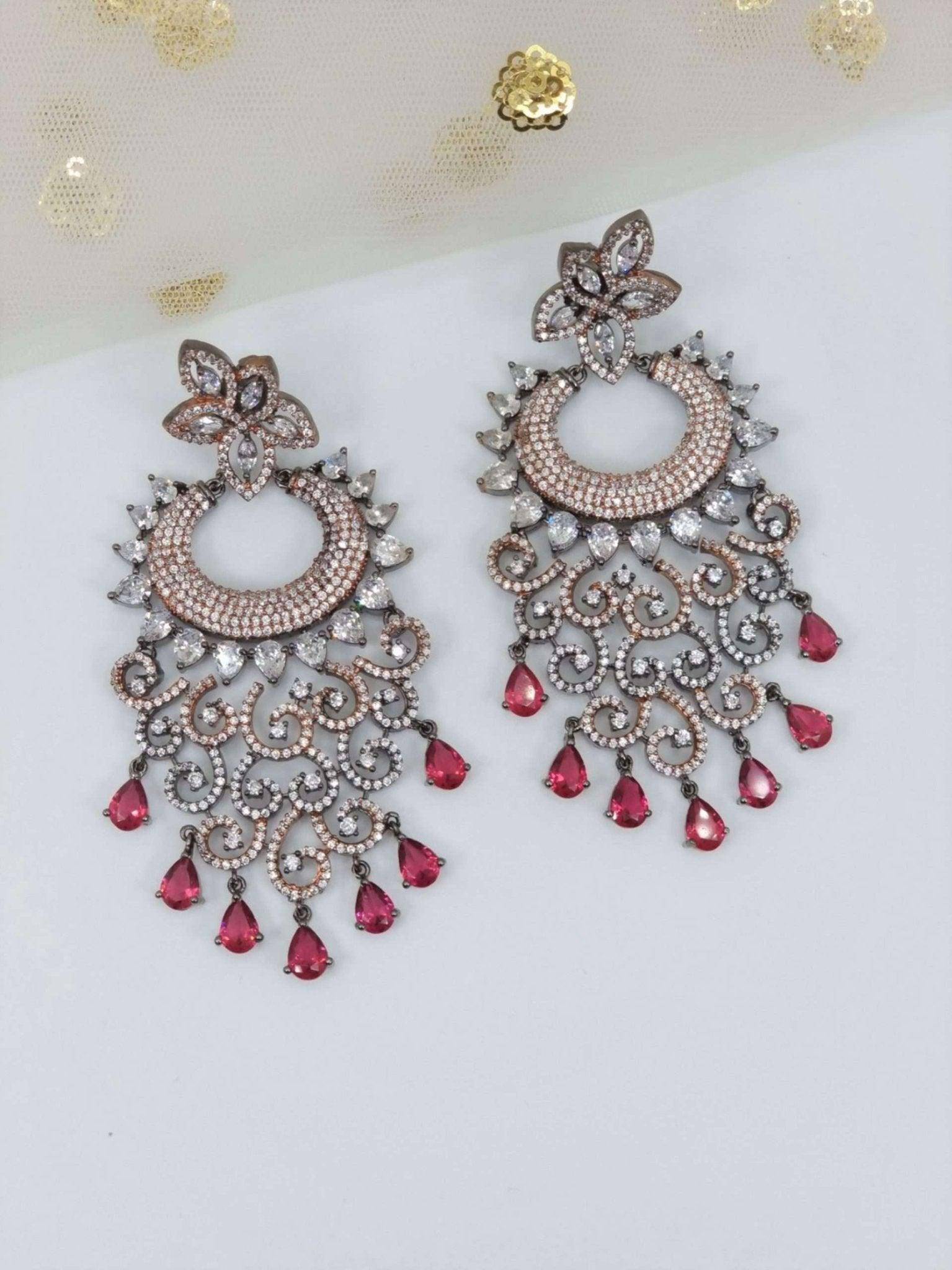 Women's Luxurious Designer Chandelier Earrings – Earrings | Fancy Fab Jewels UK