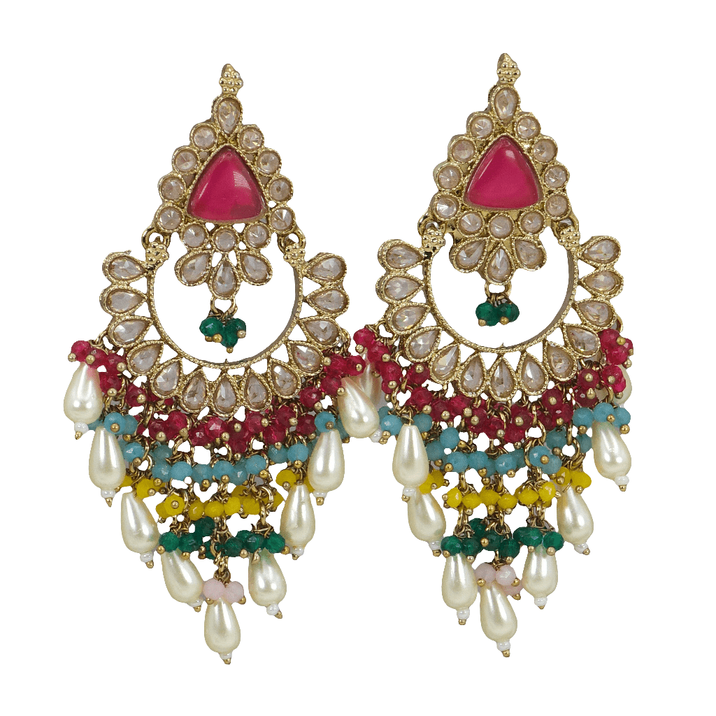 Mehrunnissa Women's Large Statement Earrings Set – Earrings | Fancy Fab Jewels UK