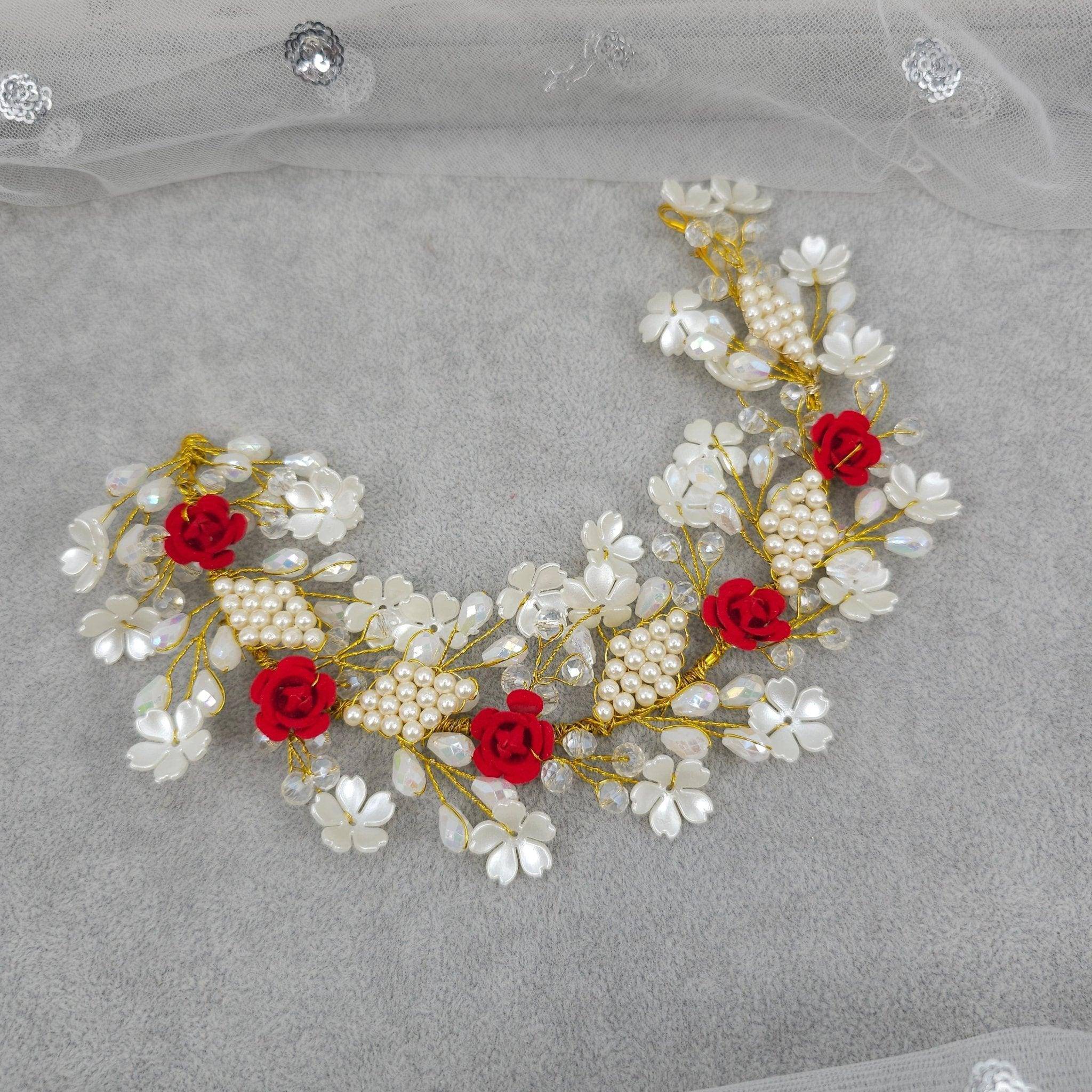 Madhu Bridal Hairvine Hair Brooch Headpiece – Hair Choti | Fancy Fab Jewels UK