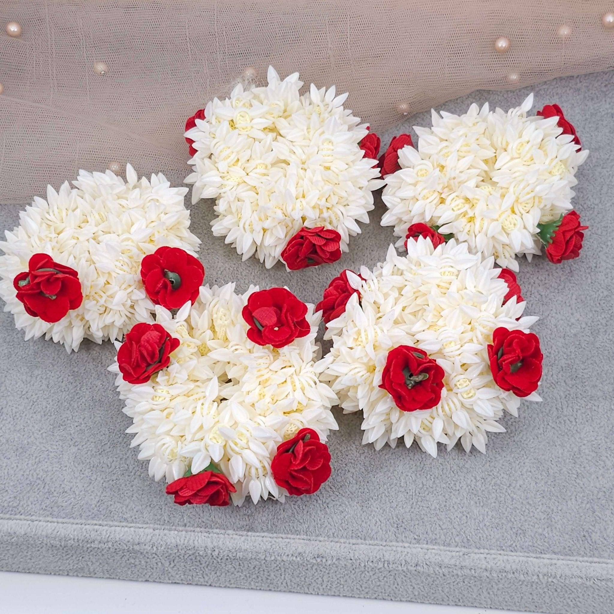 1 pc Artificial jasmin sented gajra hair scrunchie – Hair Choti | Fancy Fab Jewels UK