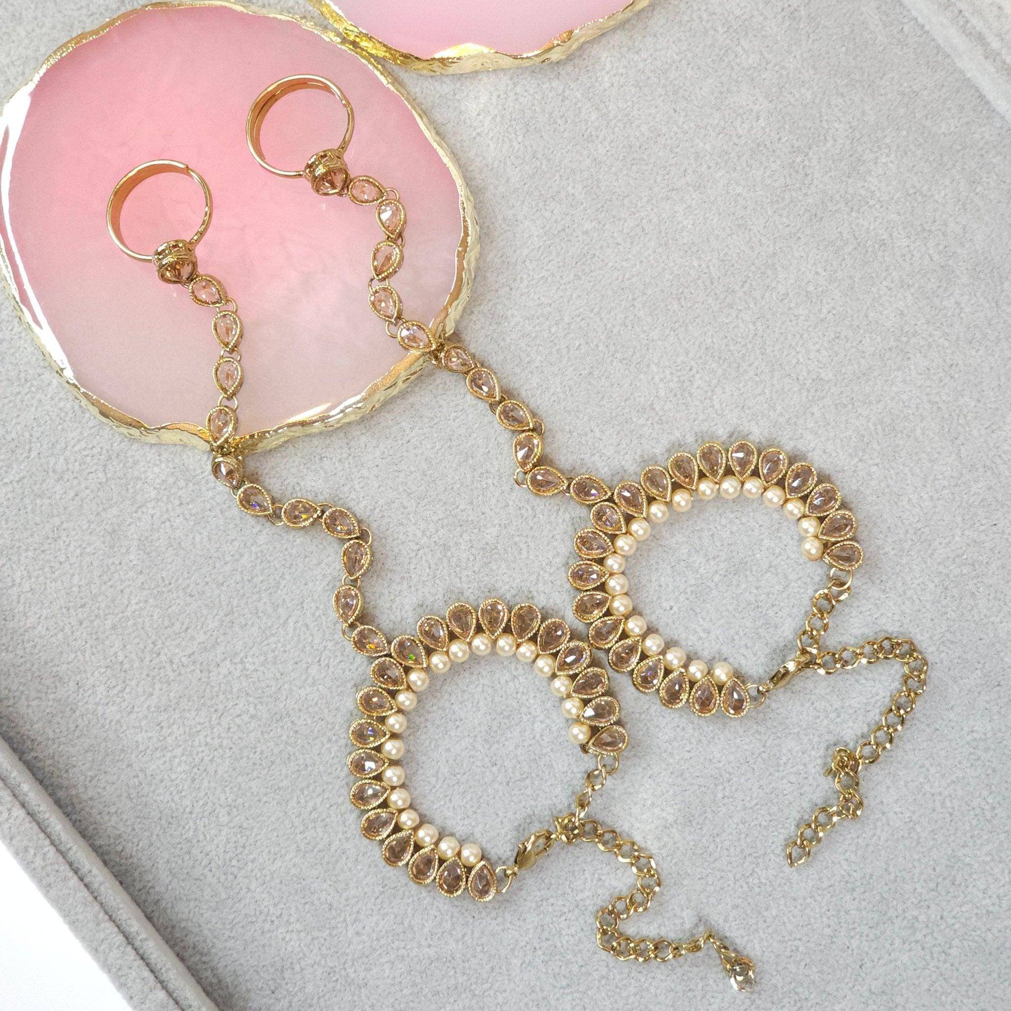 Shahana - Bridal Polki Hand Pieces – Hand Pieces | Fancy Fab Jewels UK