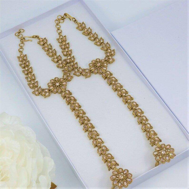 Ava Antique Polki Hand Pieces – Hand Pieces | Fancy Fab Jewels UK