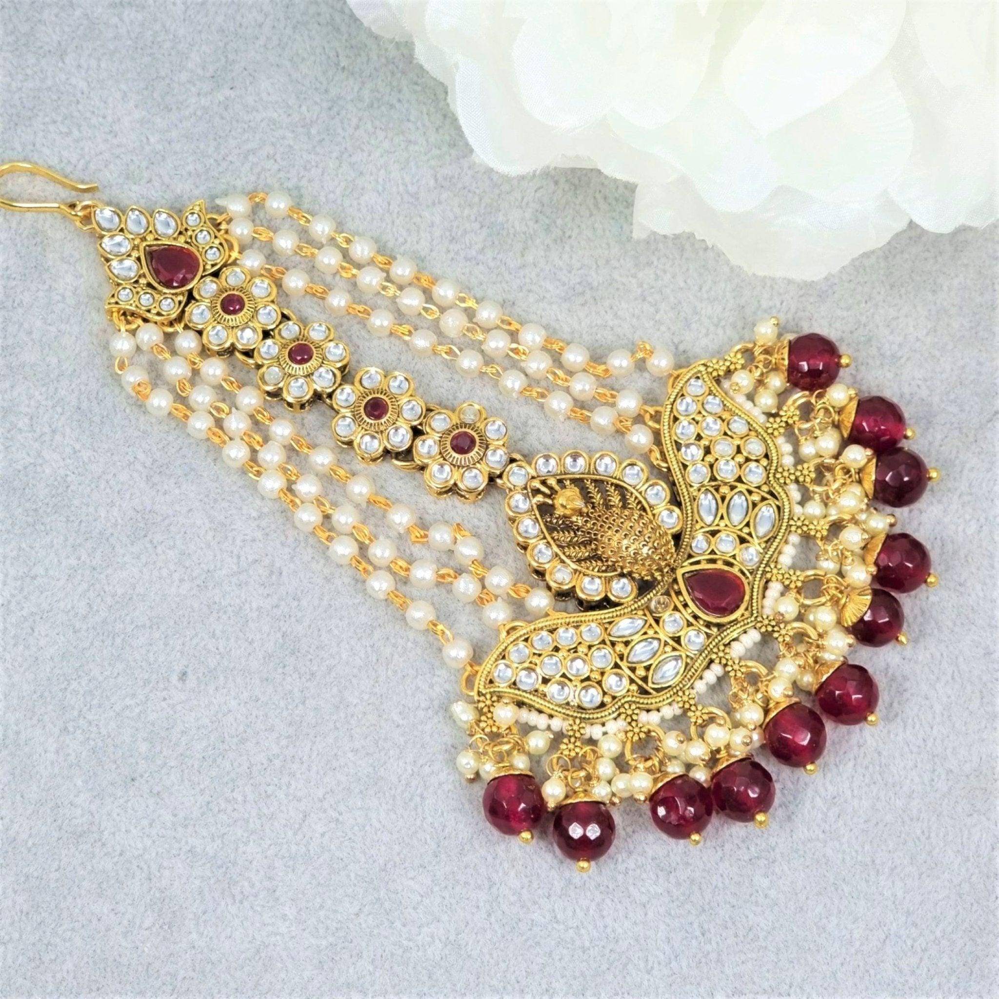 Kundan Pearl Bridal Passa Jhoomar – Jhumar | Fancy Fab Jewels UK