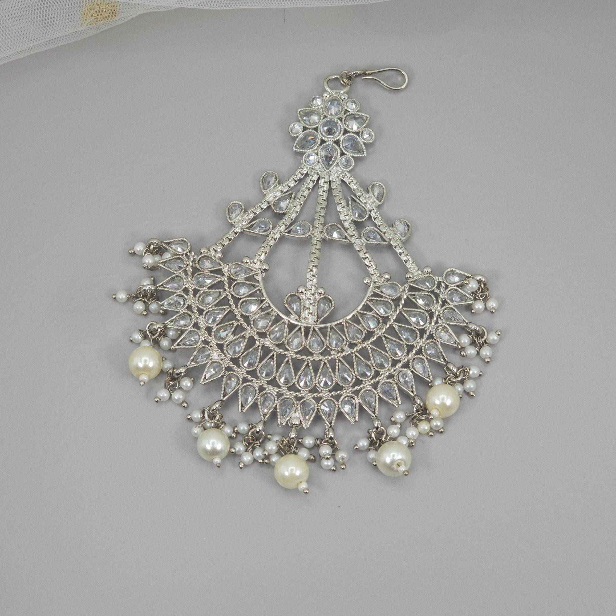 Maham- Antique Reverse Polki Bridal Hair Passa – Jhumar | Fancy Fab Jewels UK