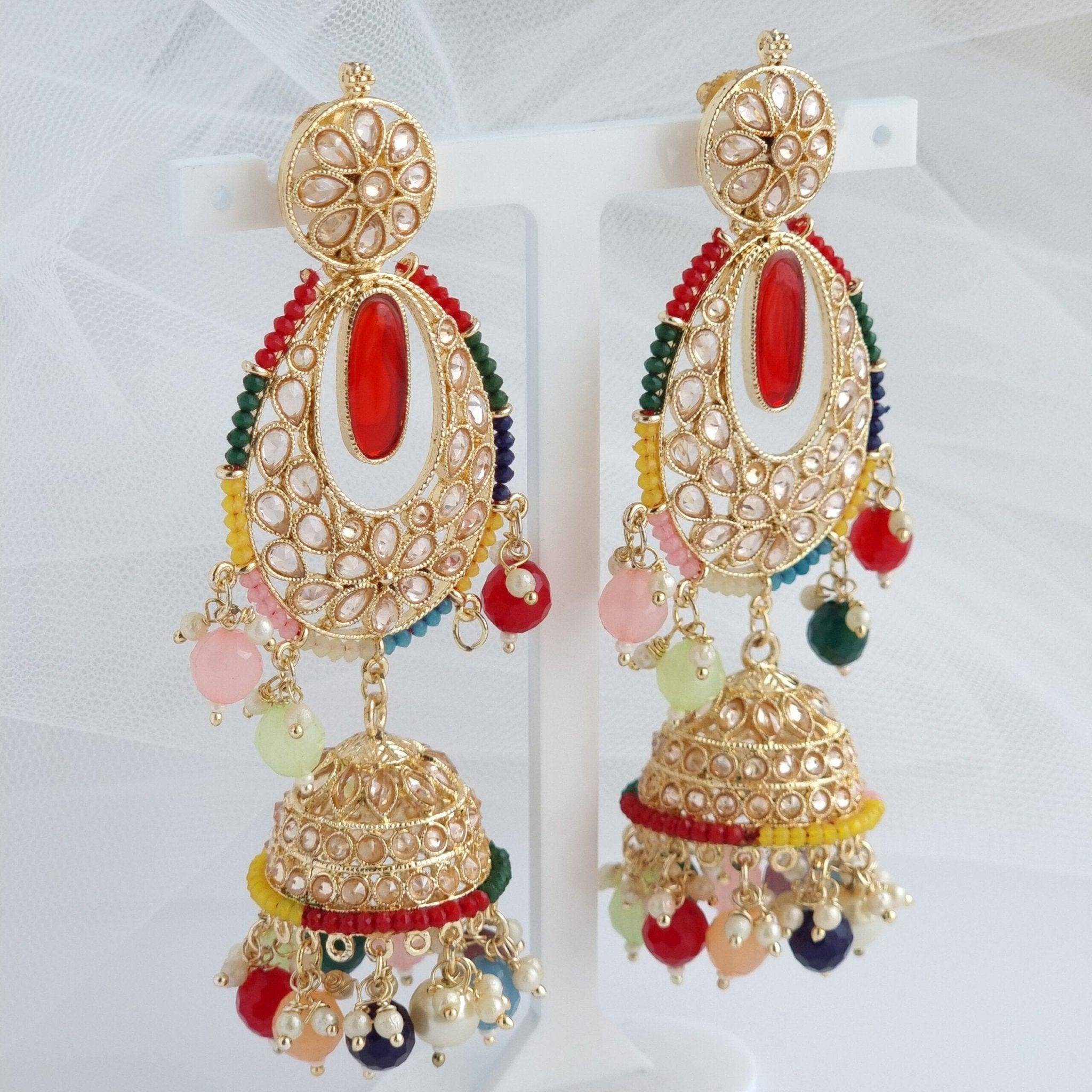 MARIA Polki Stone Jhumki – Jhumki | Fancy Fab Jewels UK
