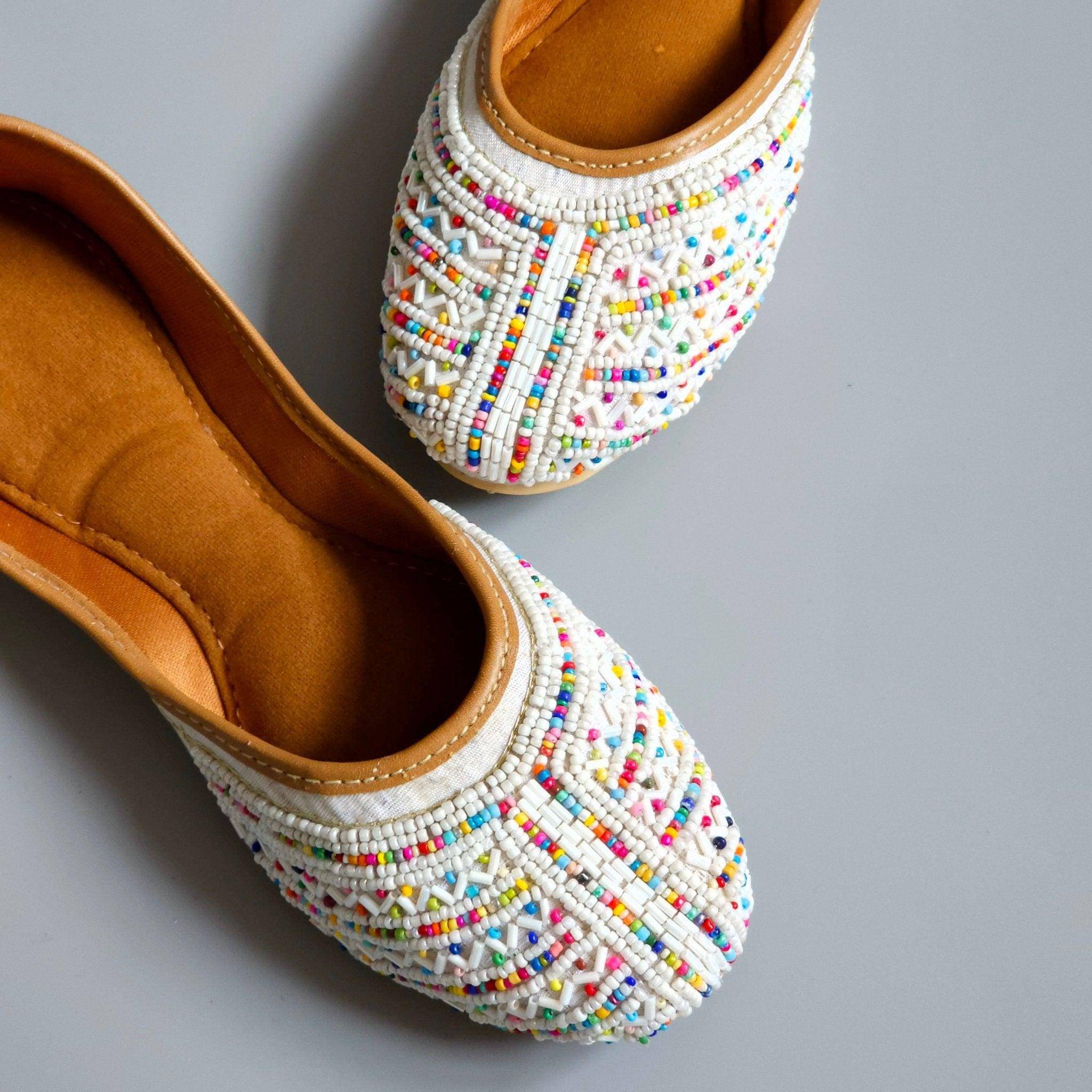 Esmee - White Multicolour Ballerina – Jutti | Fancy Fab Jewels UK