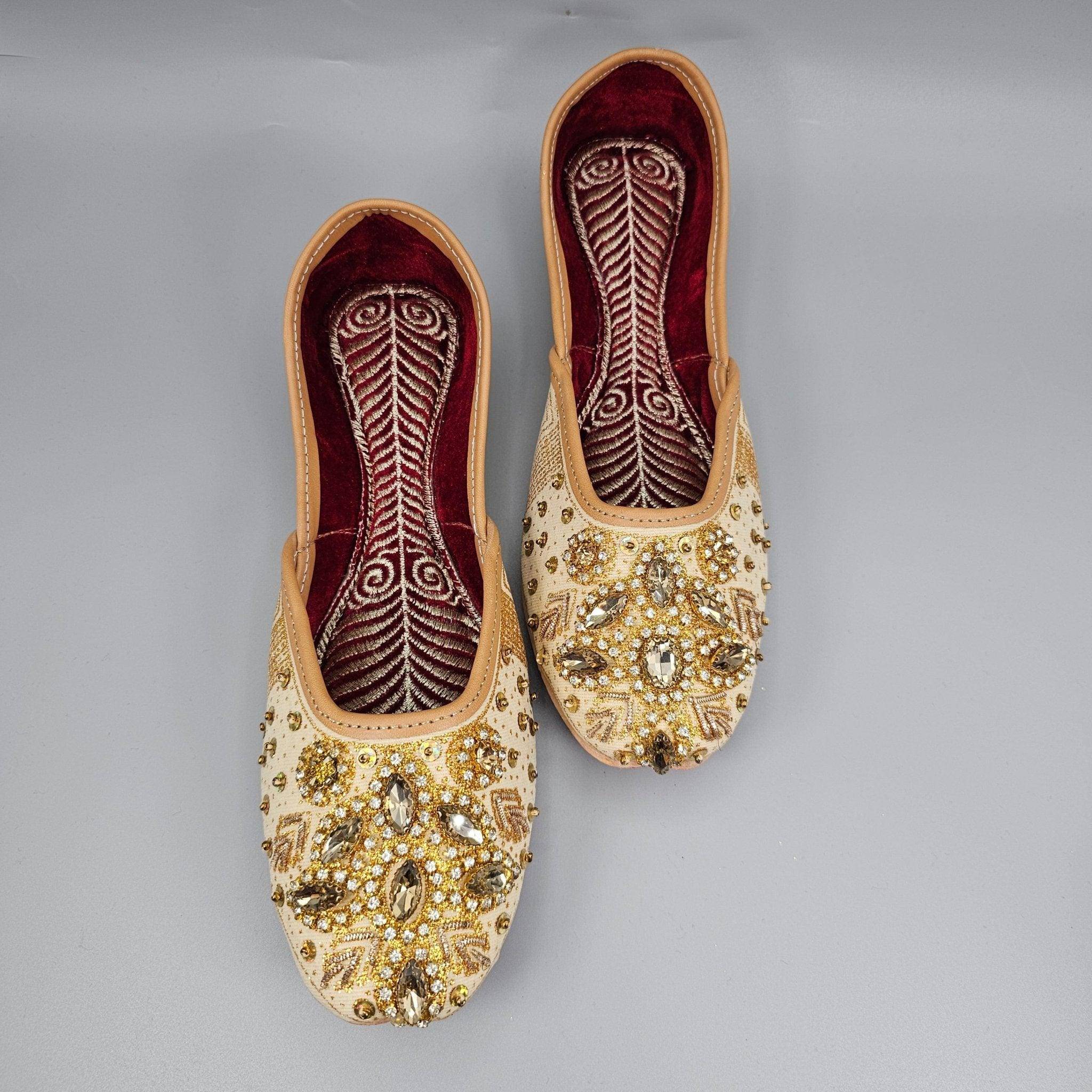 LAILA - Sequined Gold Jutti – Jutti | Fancy Fab Jewels UK