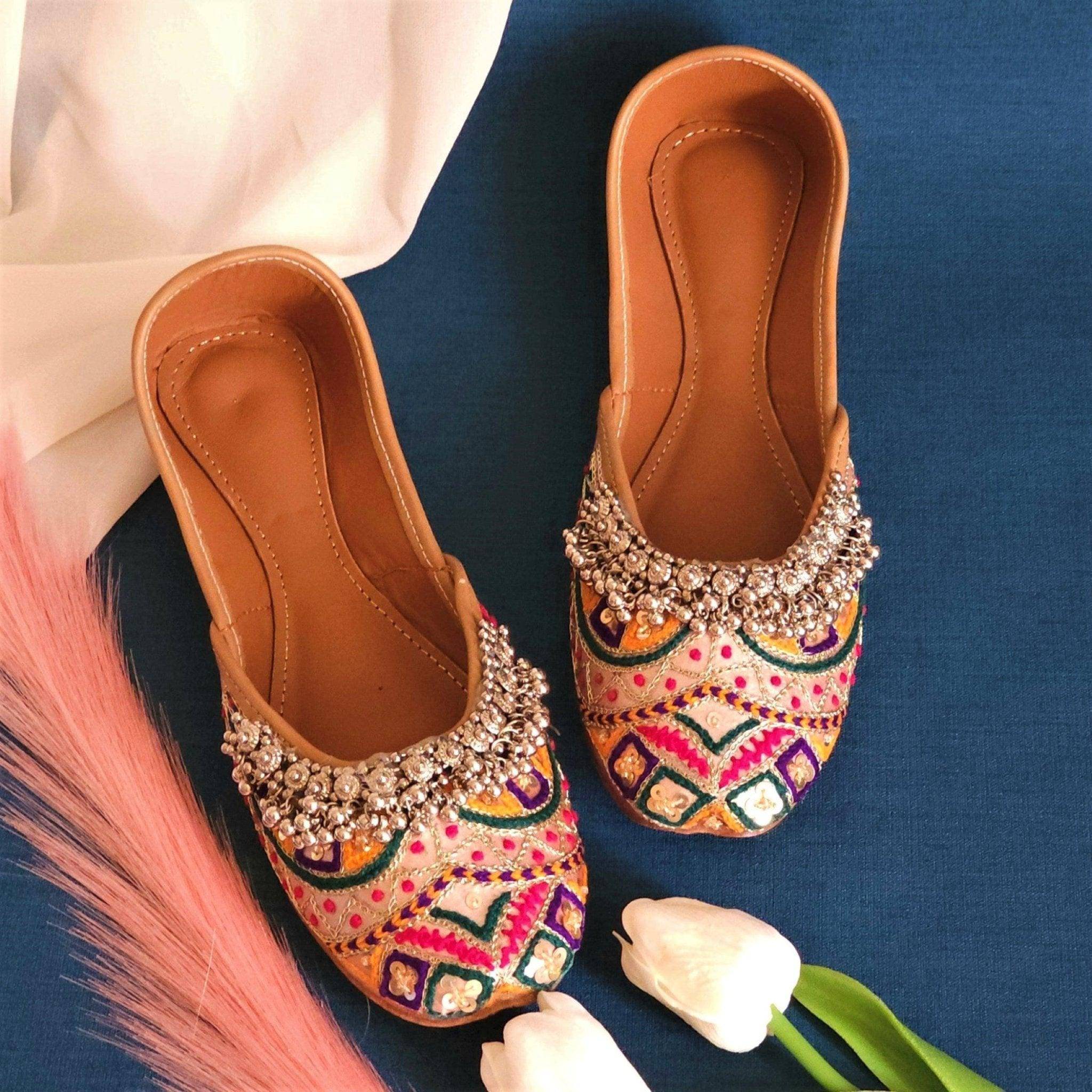 Noorie - Women's Dusty Pink Embellished Bridal Jutti – Jutti | Fancy Fab Jewels UK