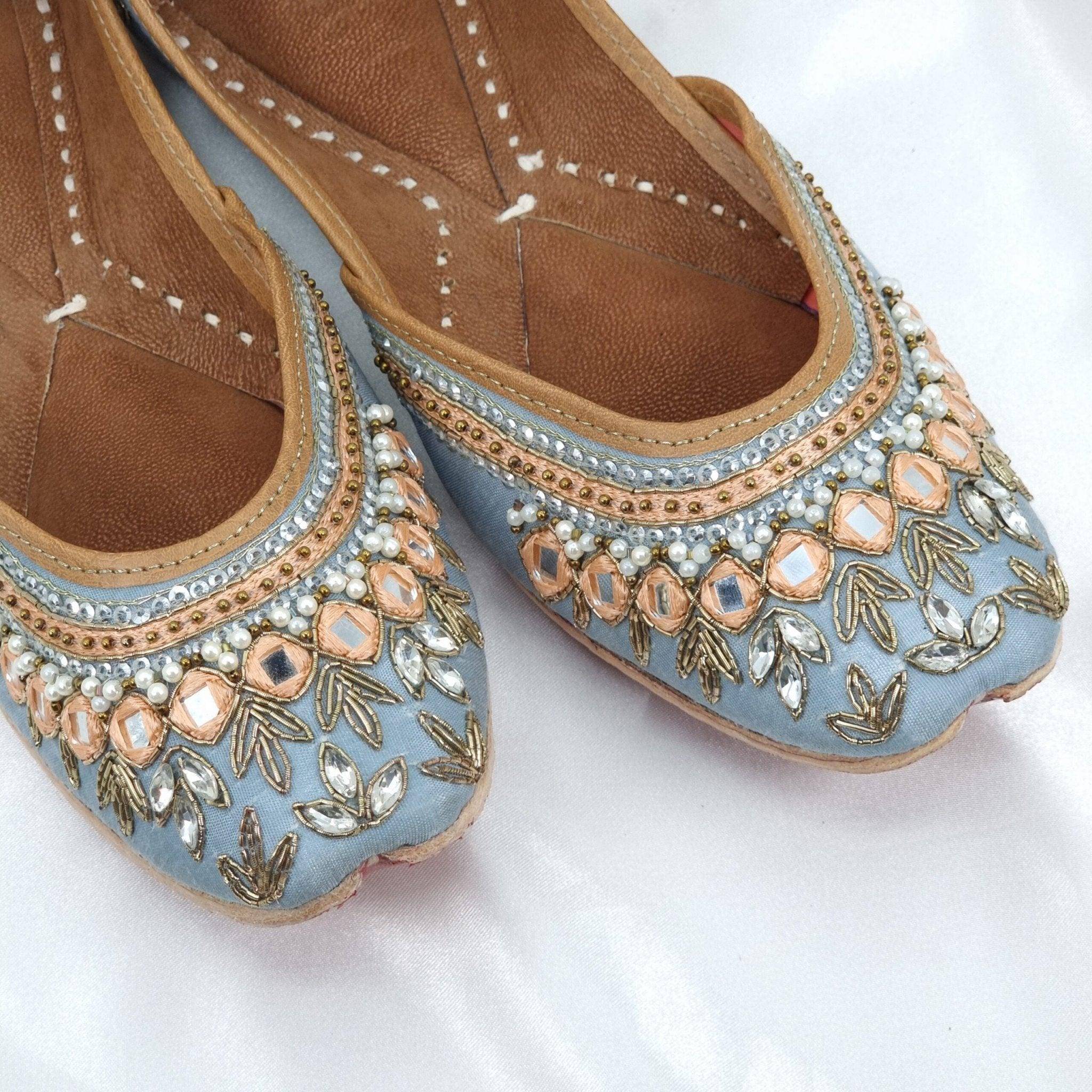 Isabela Ice Blue with Mirror, Pearl – Jutti | Fancy Fab Jewels UK