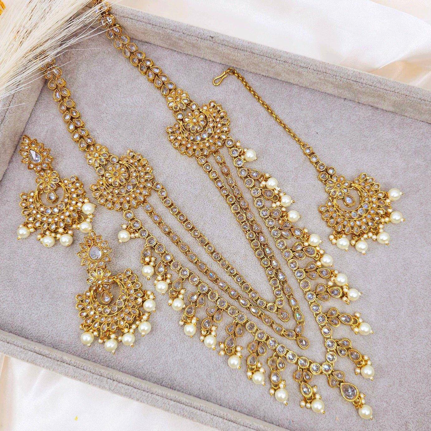 Fareedan Polki Rani Haar Set – long necklace | Fancy Fab Jewels UK