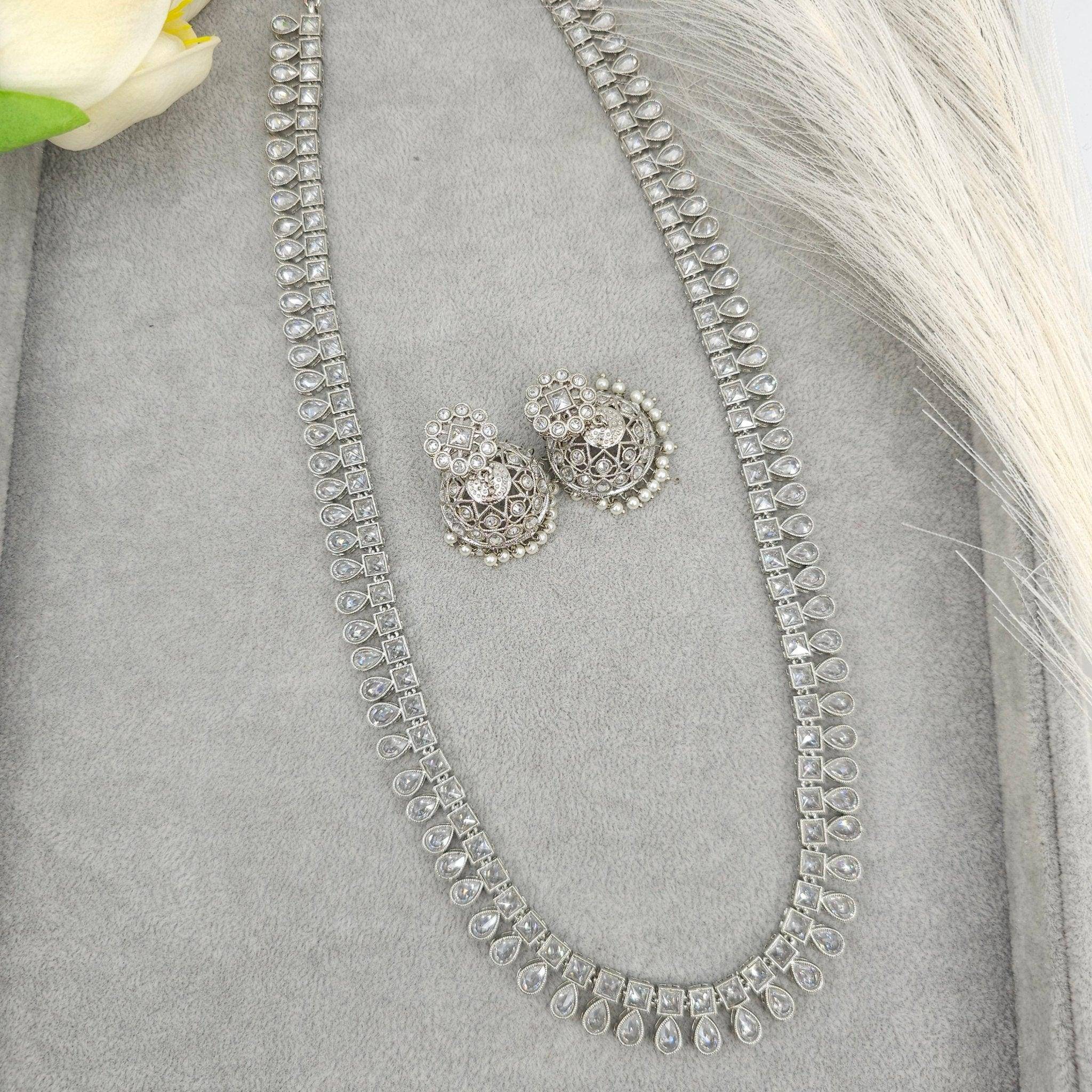 Alia Silver Rani Haar Set – long necklace | Fancy Fab Jewels UK