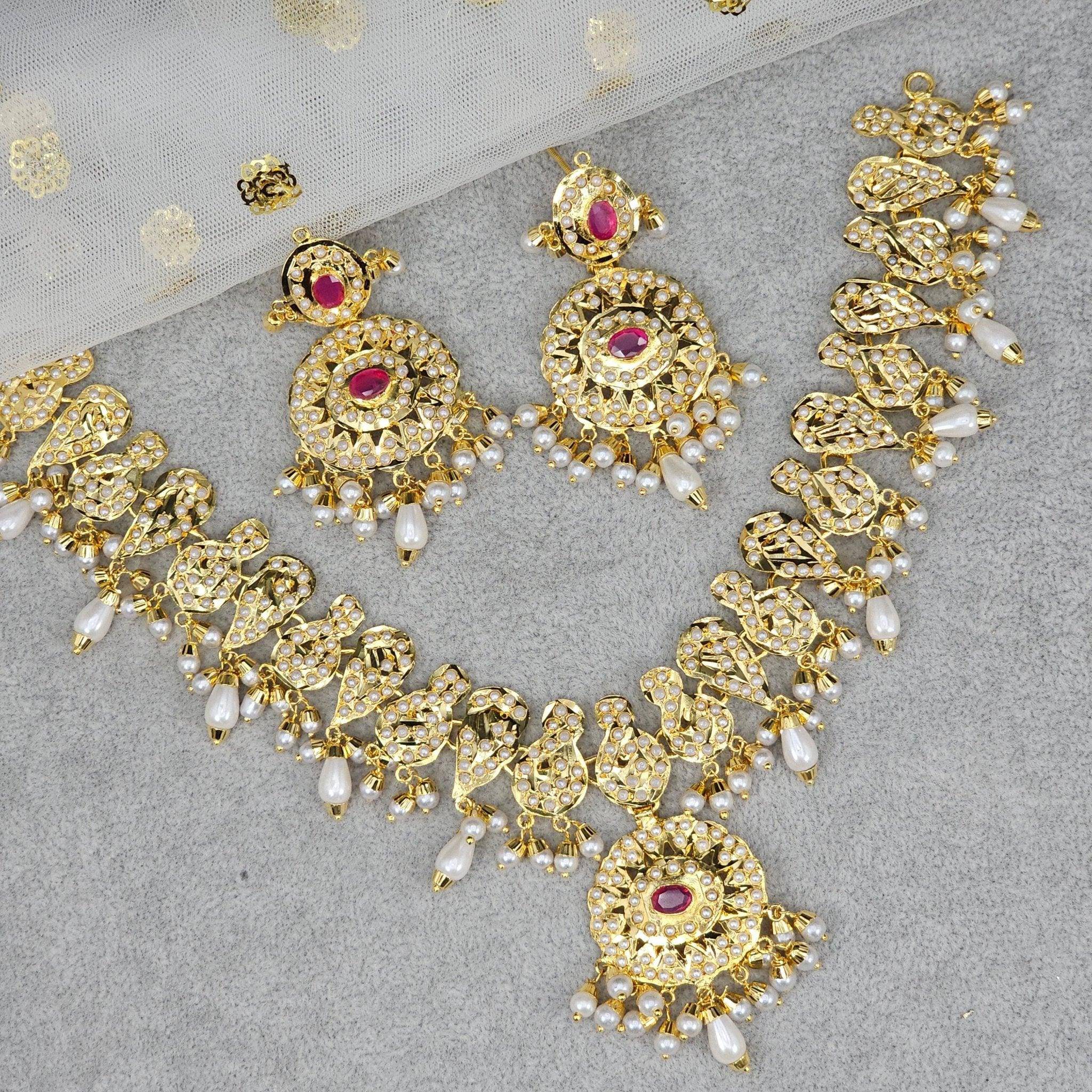 Navya Jadau Choker Set – long necklace | Fancy Fab Jewels UK