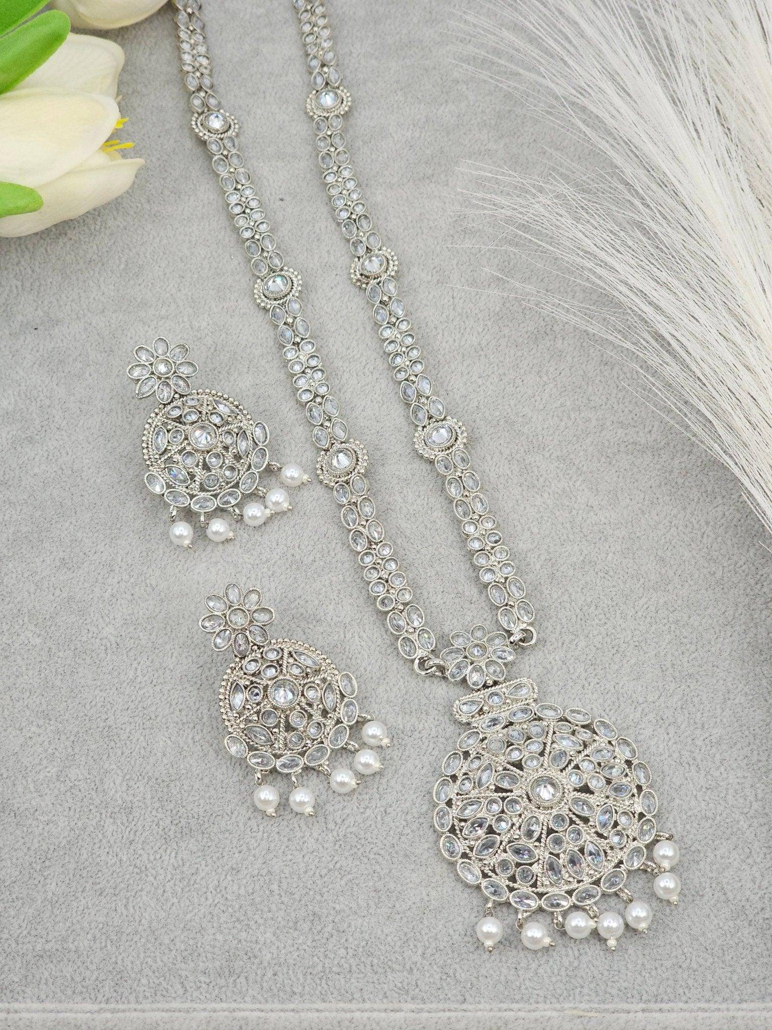 Safa Silver Rani Haar Set – long necklace | Fancy Fab Jewels UK