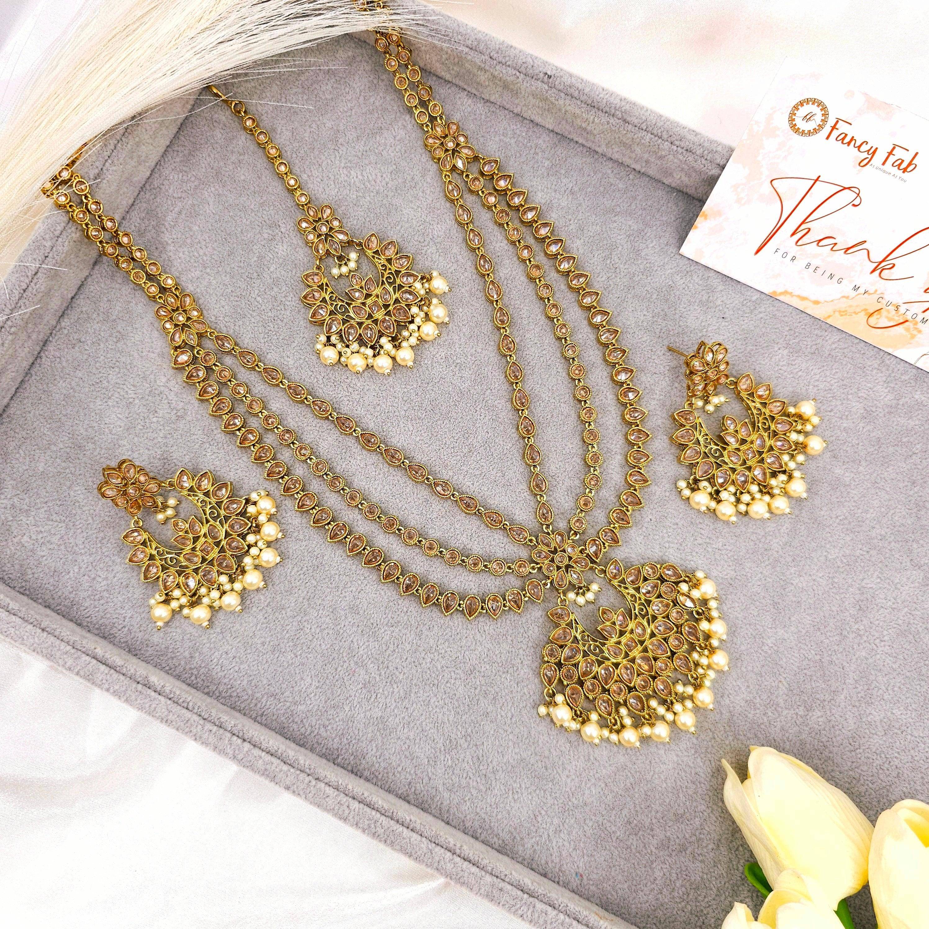 Somya Polki Rani Haar Set – long necklace | Fancy Fab Jewels UK