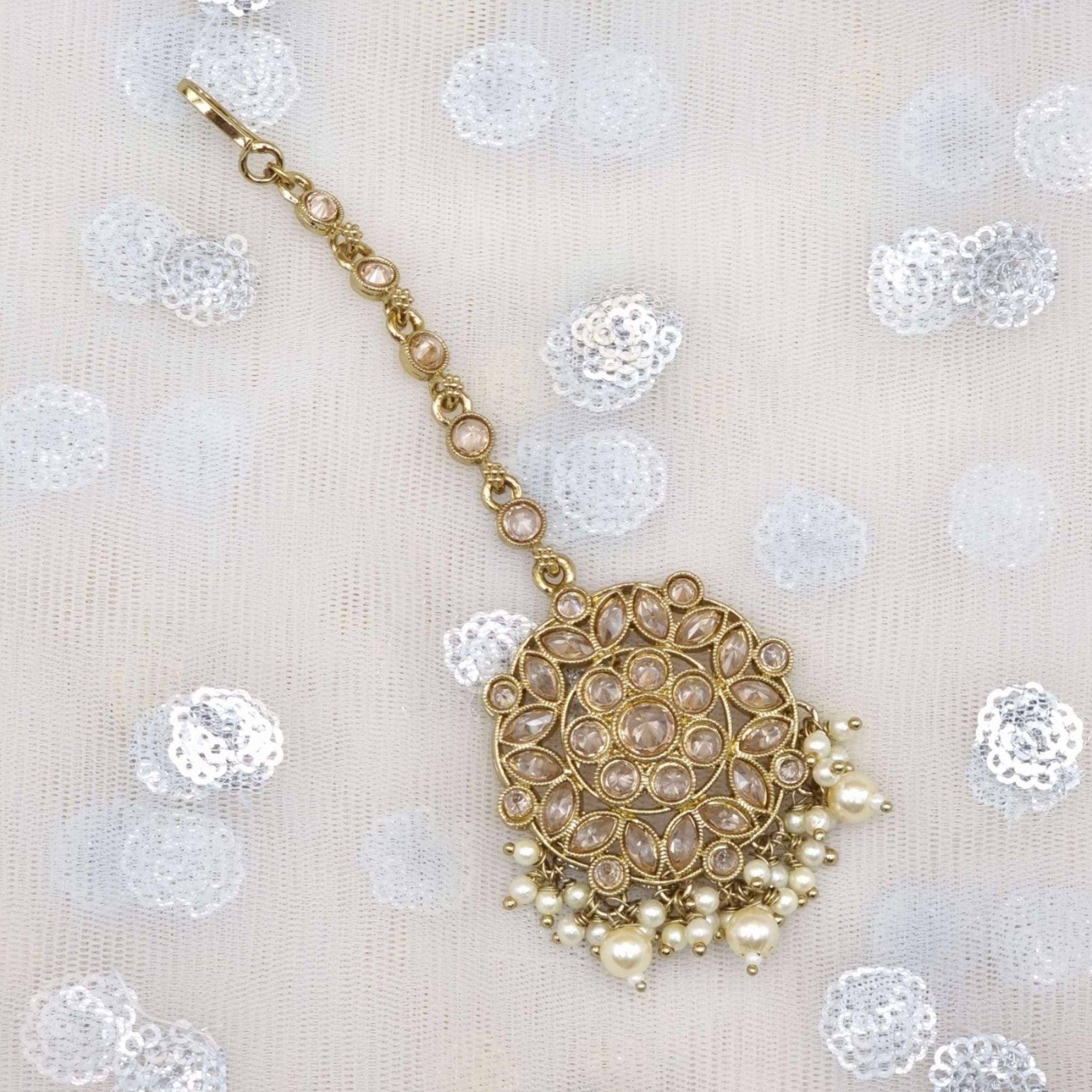 Antique Gold Reverse Polki Maang Tikka – Mangtikka | Fancy Fab Jewels UK