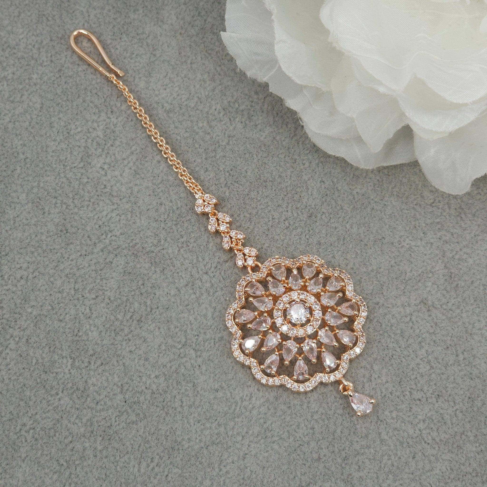 Eva CZ Mangtikka - Rose Gold – Mangtikka | Fancy Fab Jewels UK
