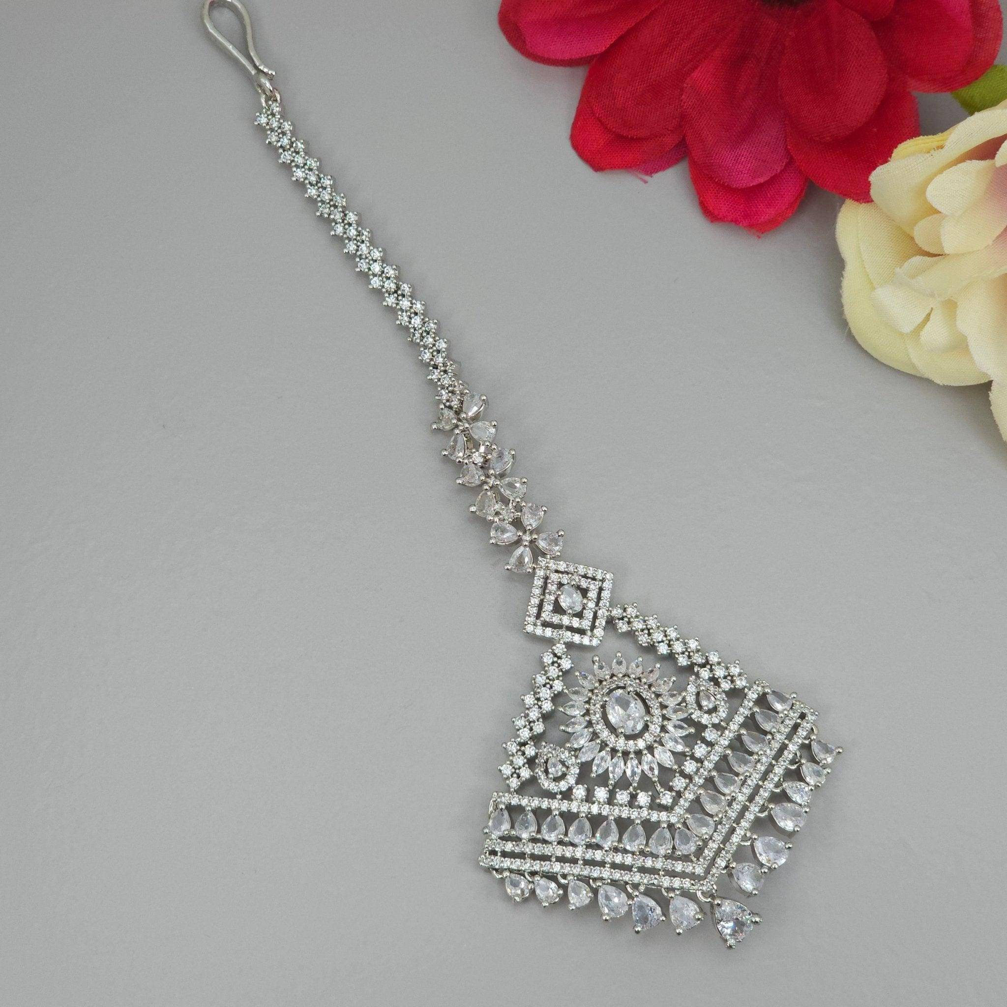 Husna CZ Mangtikka - Silver – Mangtikka | Fancy Fab Jewels UK