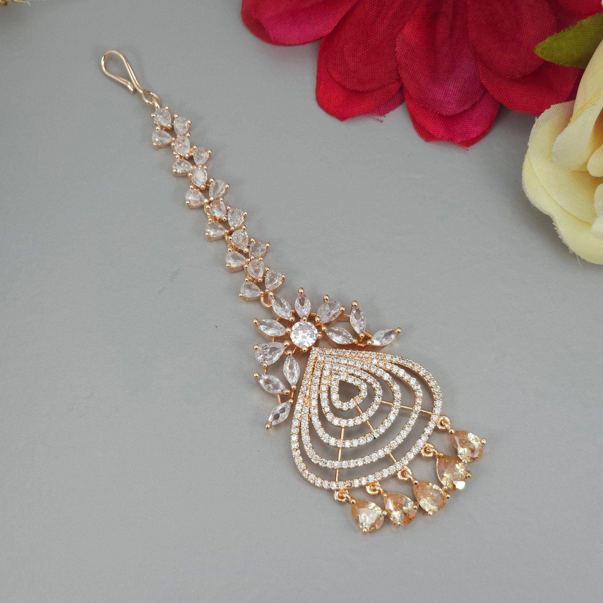 Mia CZ Mangtikka - Rose Gold – Mangtikka | Fancy Fab Jewels UK