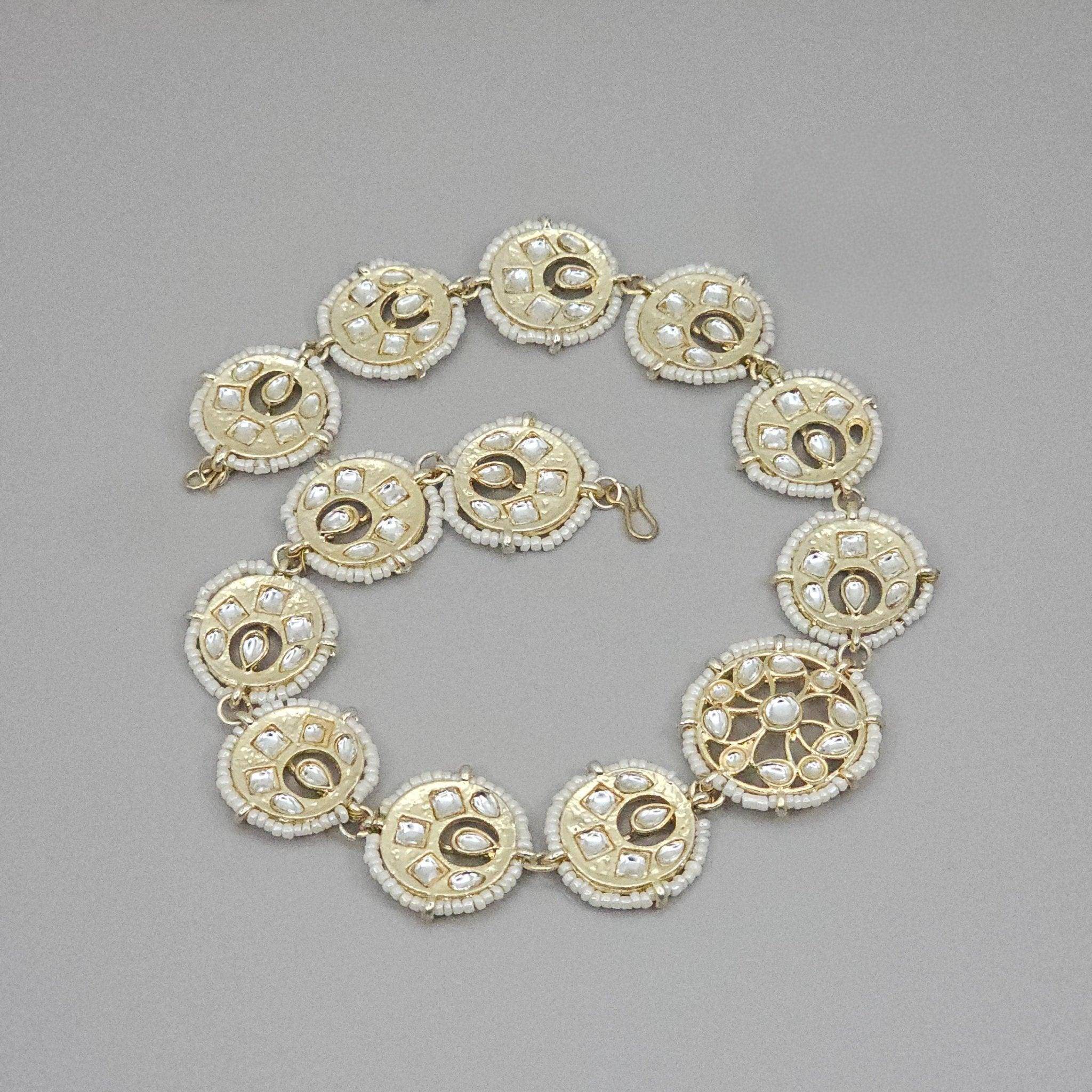 Lina White Kundan Headband – Mathapatti | Fancy Fab Jewels UK