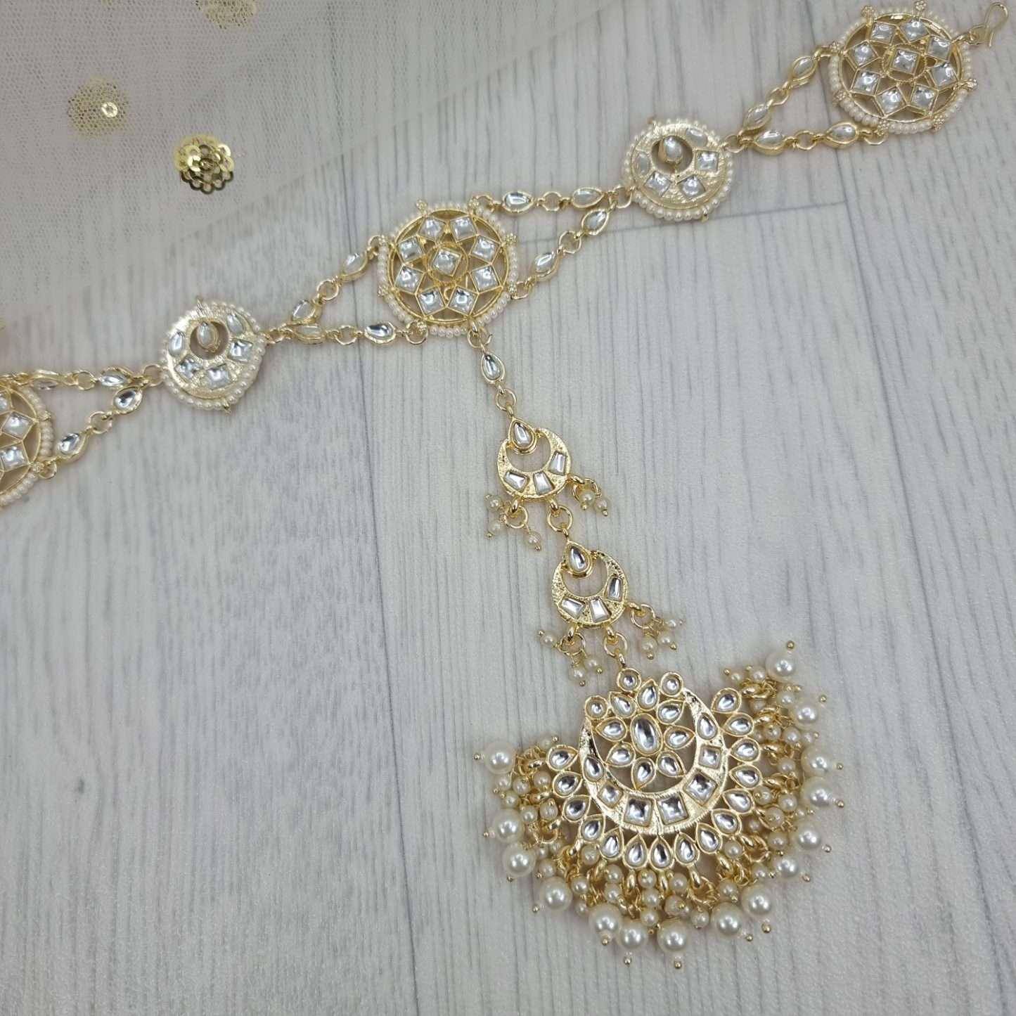 Prerna Kundan Headpiece – Mathapatti | Fancy Fab Jewels UK