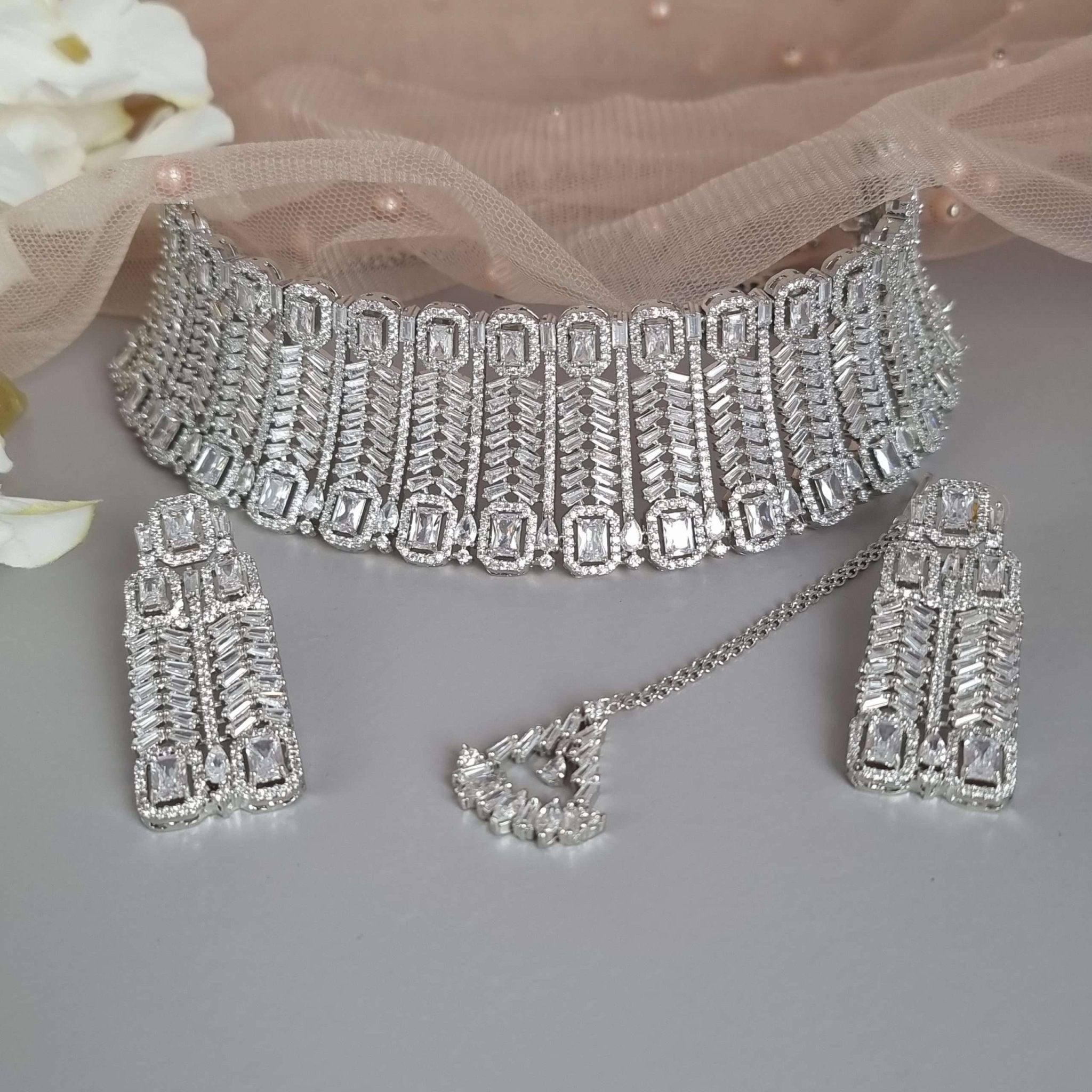 Samia Bridal Choker Set – Nacklace | Fancy Fab Jewels UK
