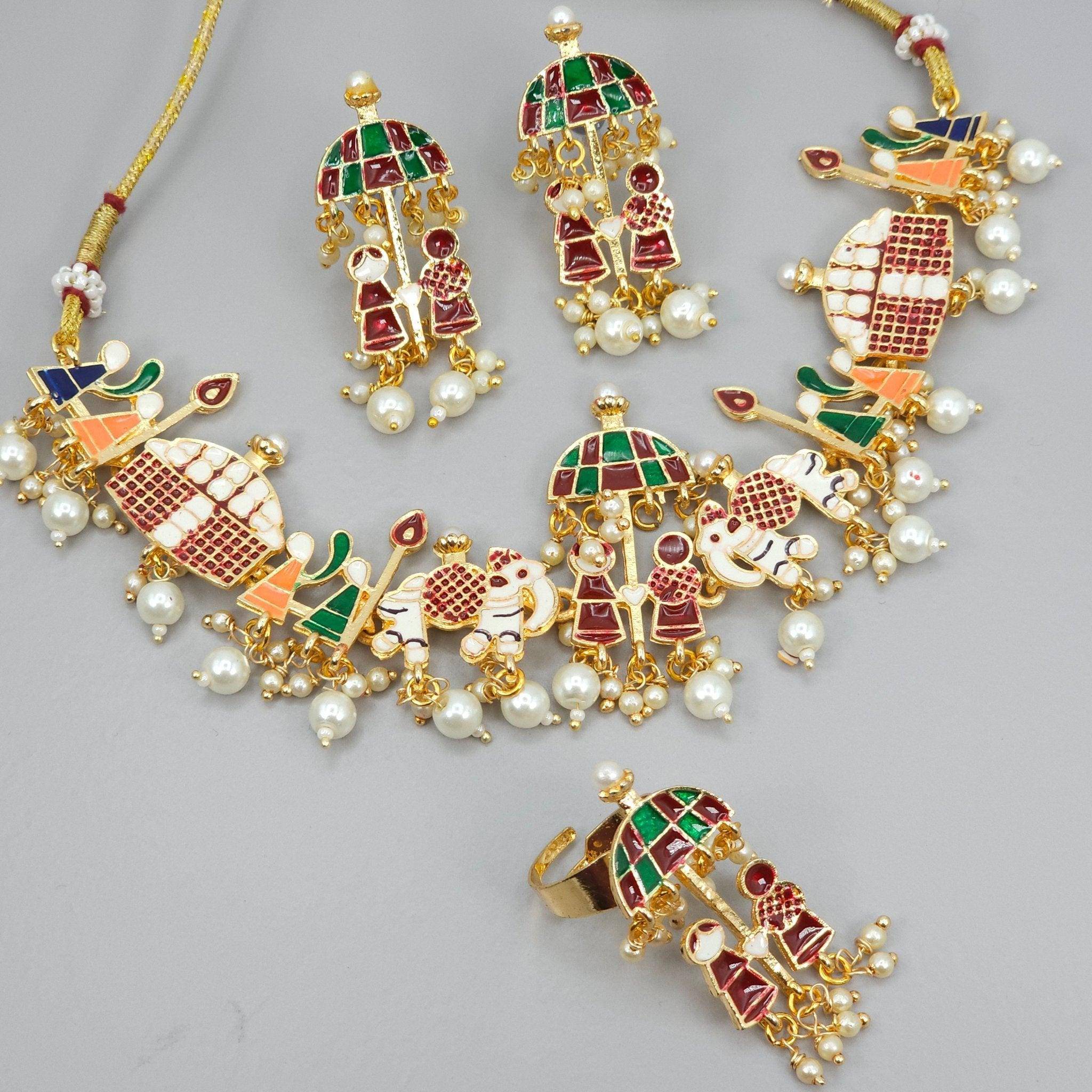 Doli Baraat Choker Set – Necklace | Fancy Fab Jewels UK