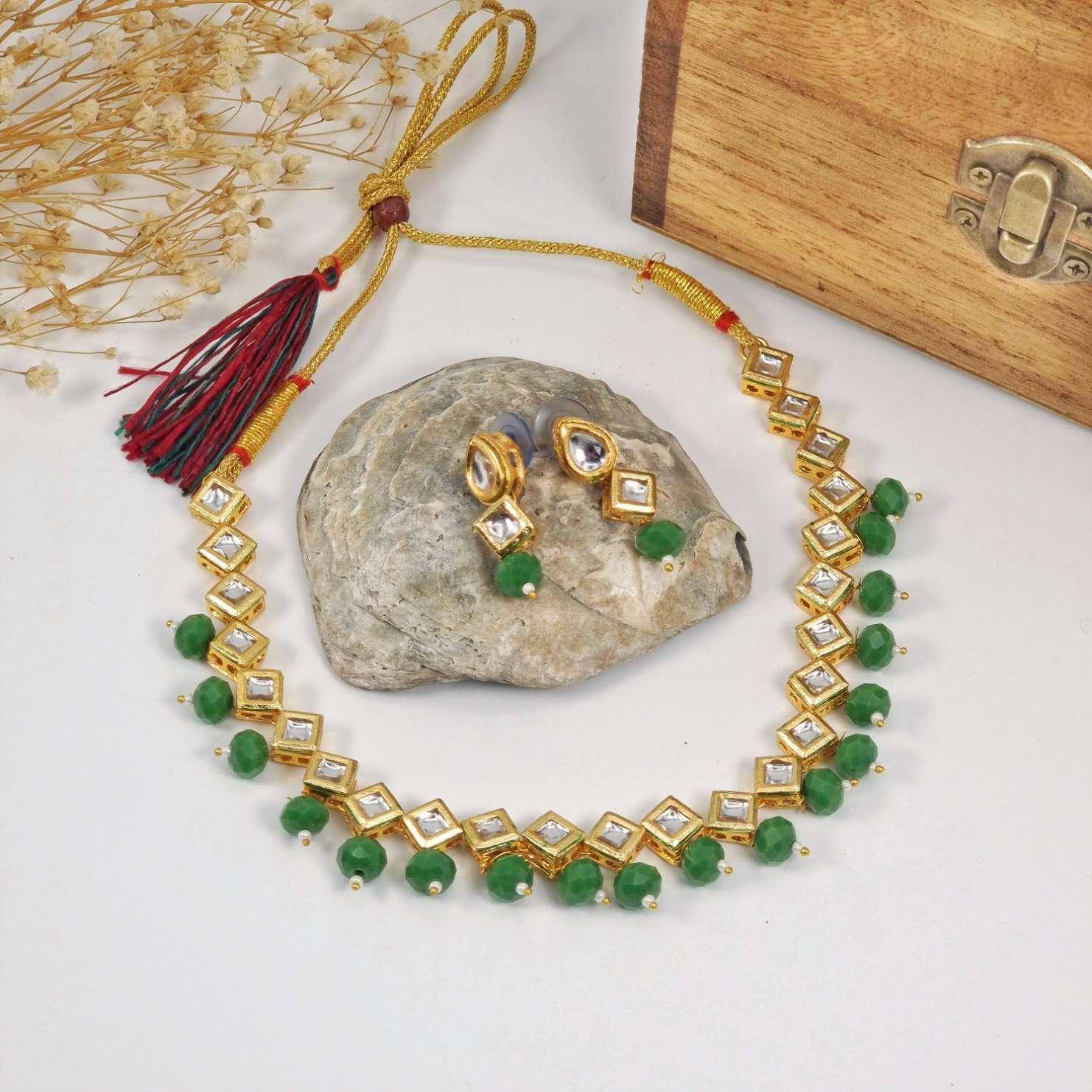 Adya- Kundan Choker Set – Necklace | Fancy Fab Jewels UK