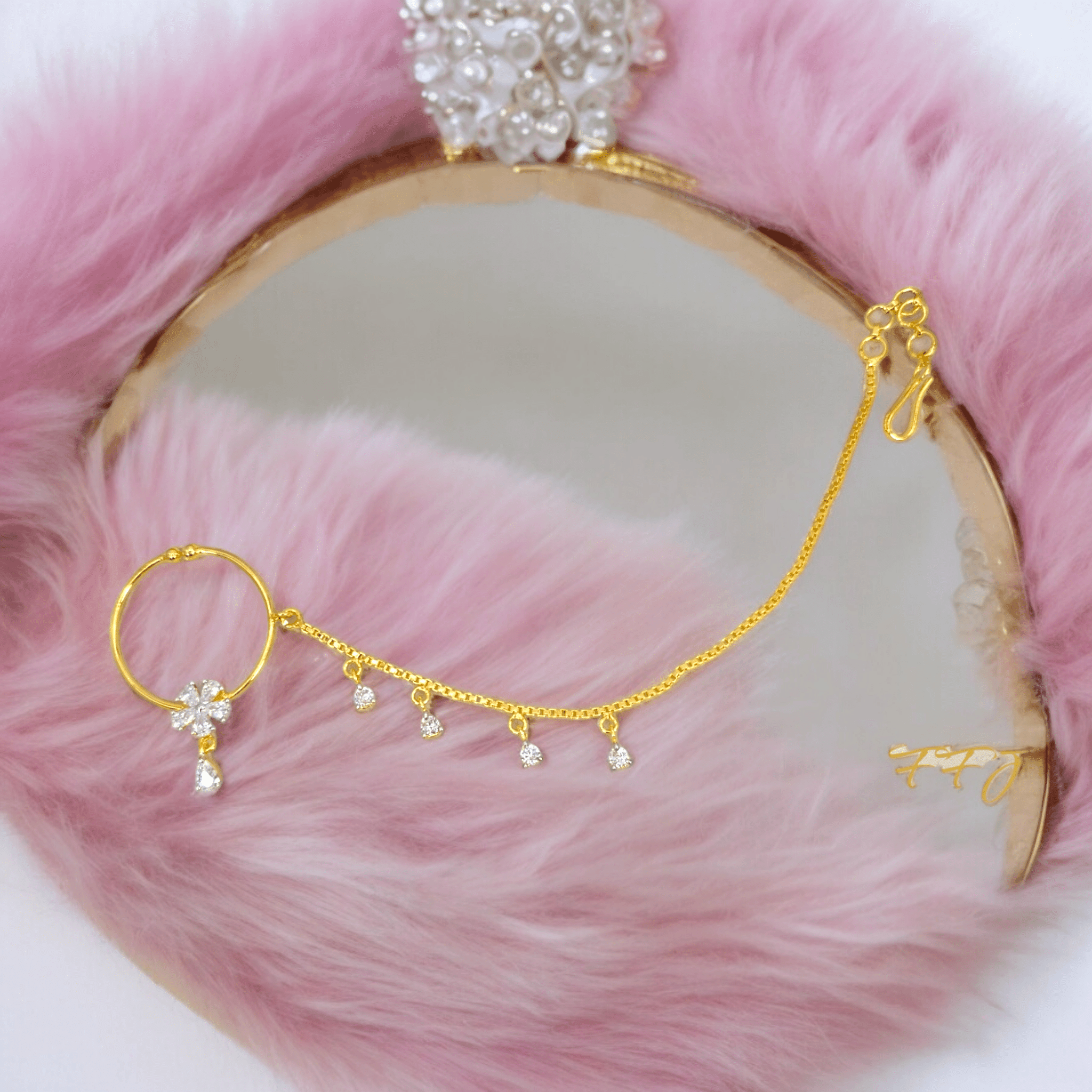 3cm Non Pierced CZ Nose Ring – Nose Ring | Fancy Fab Jewels UK