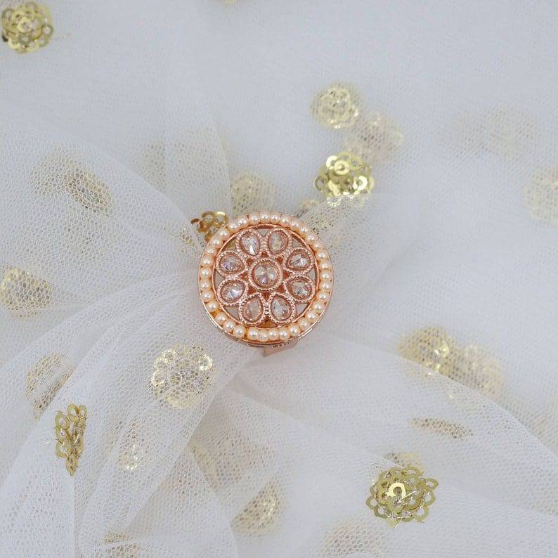 Ella Rose Gold Polki Ring – Ring | Fancy Fab Jewels UK