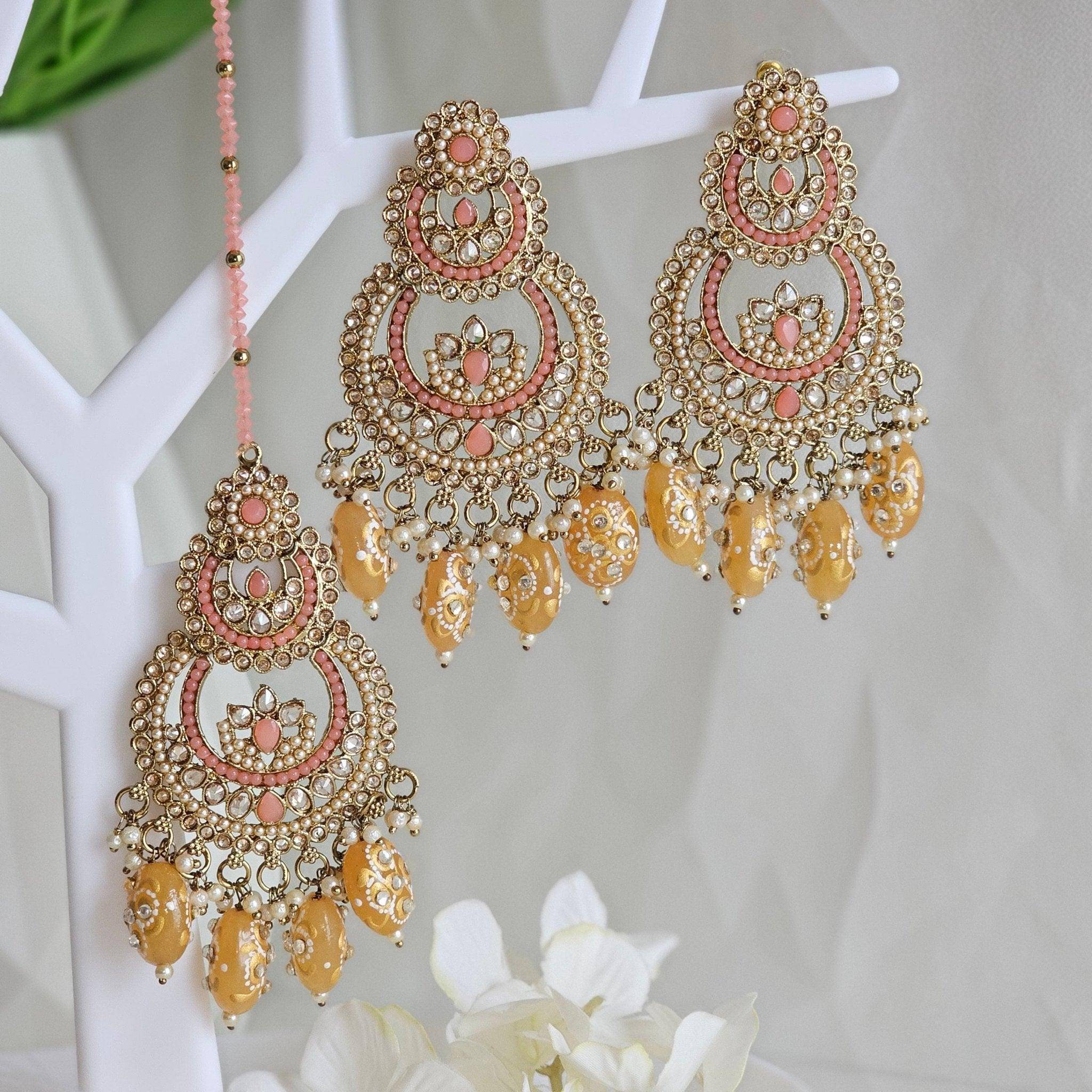 Manika - Champagne Tikka Set – Tikka set | Fancy Fab Jewels UK