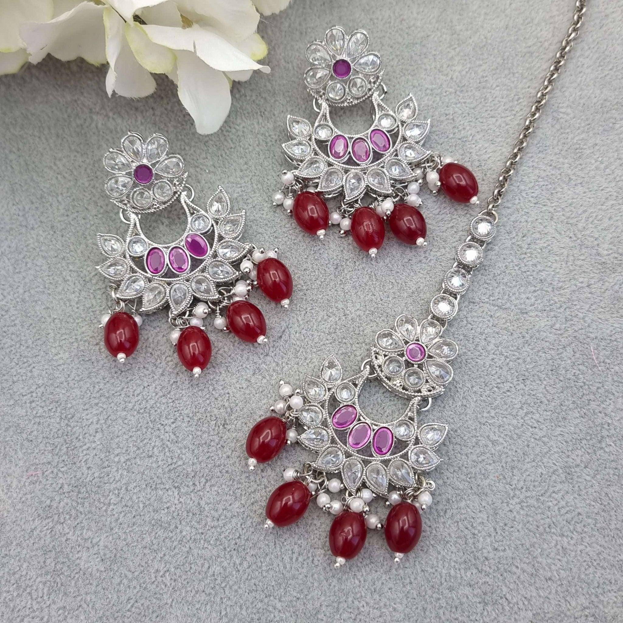 Beautiful Polki Tikka Set – Tikka set | Fancy Fab Jewels UK
