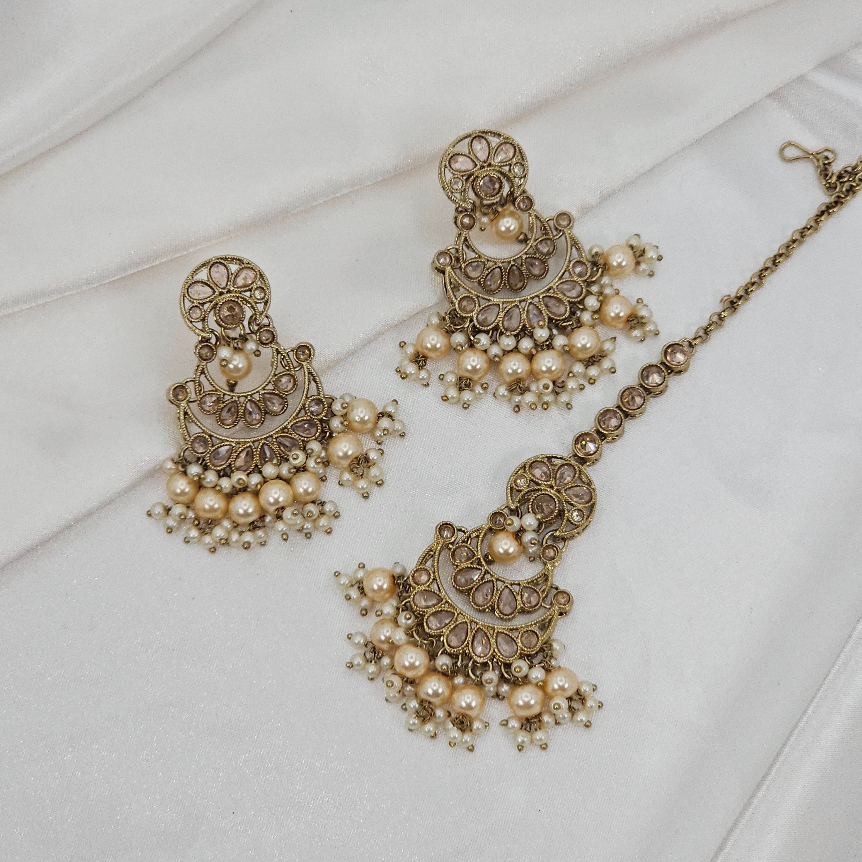 Samra Earrings and Tikka Set – Tikka set | Fancy Fab Jewels UK