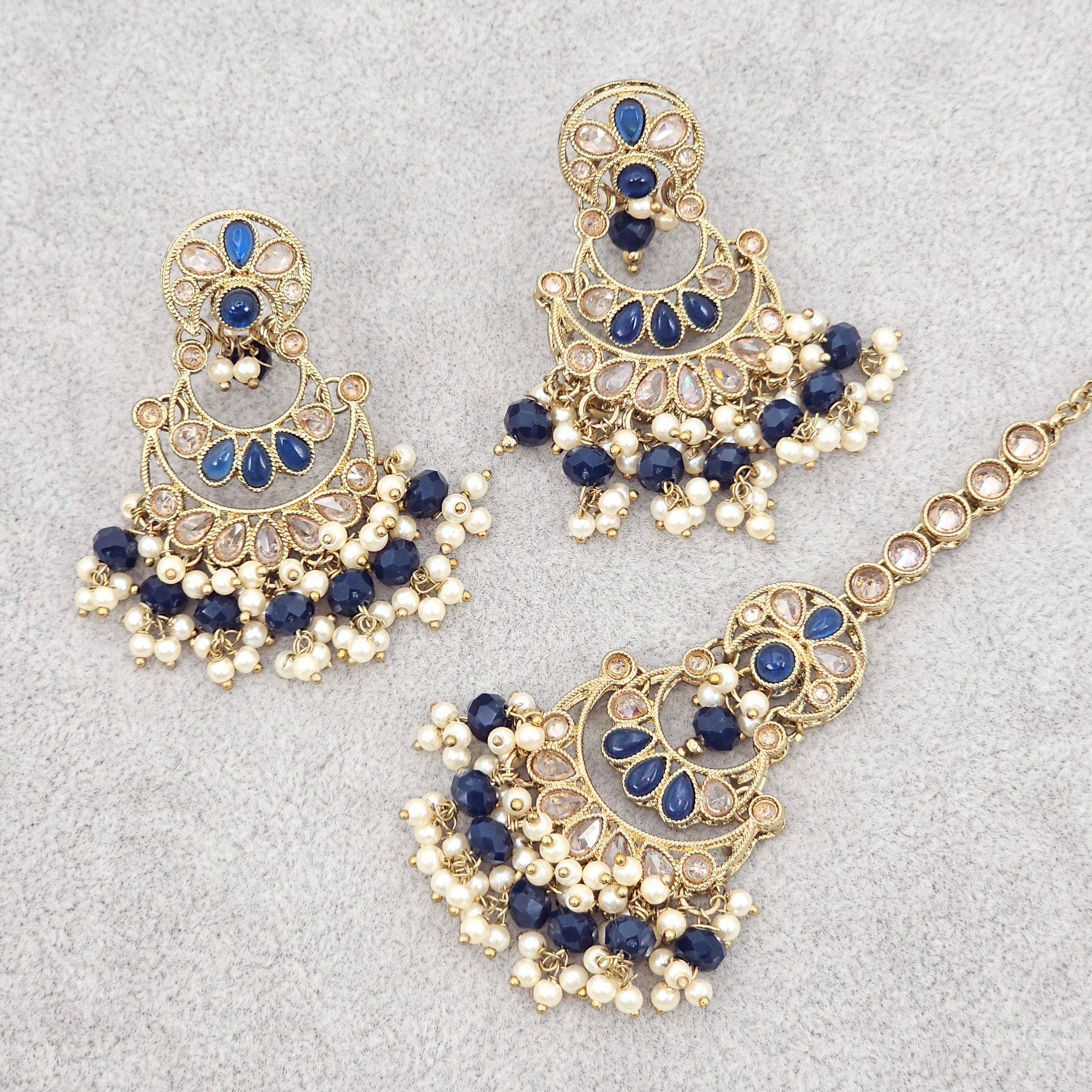 Samra Earrings and Tikka Set – Tikka set | Fancy Fab Jewels UK