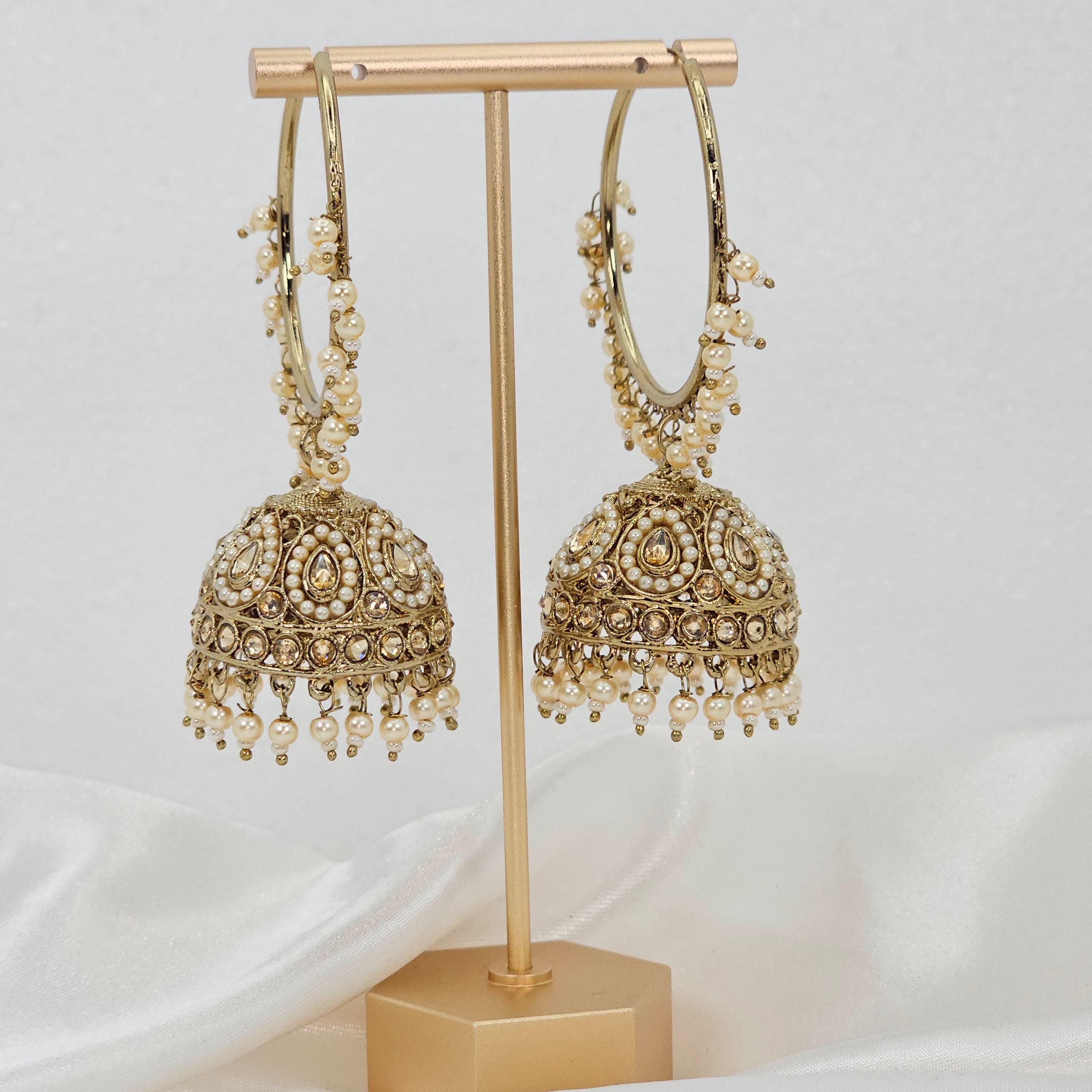 Preet - Bali Jhumka Earrings – Jhumki | Fancy Fab Jewels UK