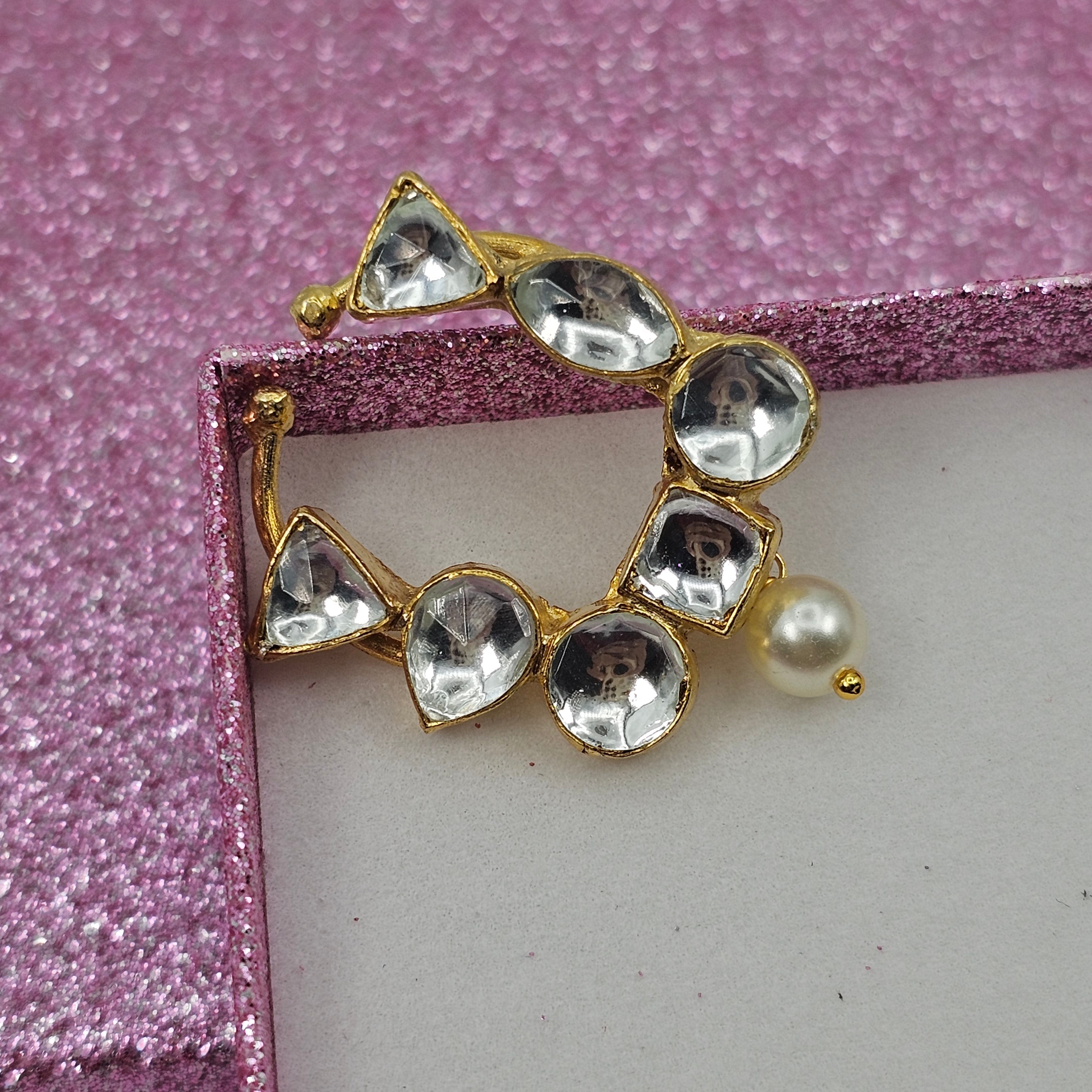 27mm Kundan Bridal Nose Ring – Nose Ring | Fancy Fab Jewels UK