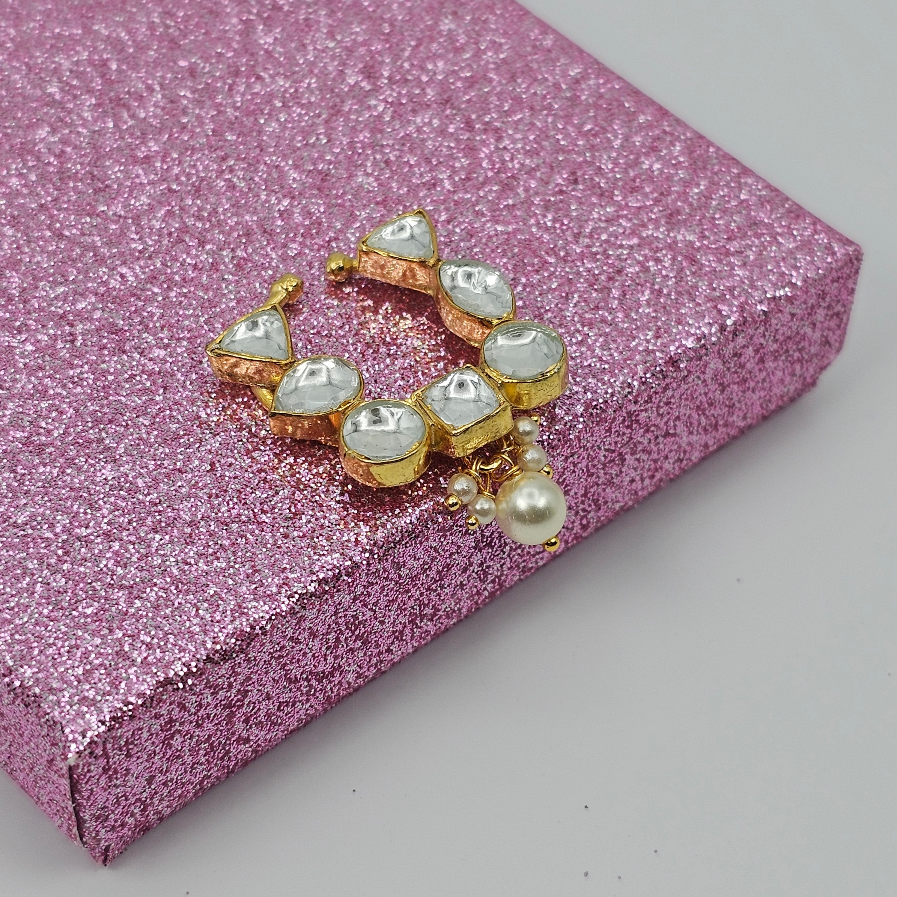 27mm Kundan Bridal Nose Ring – Nose Ring | Fancy Fab Jewels UK