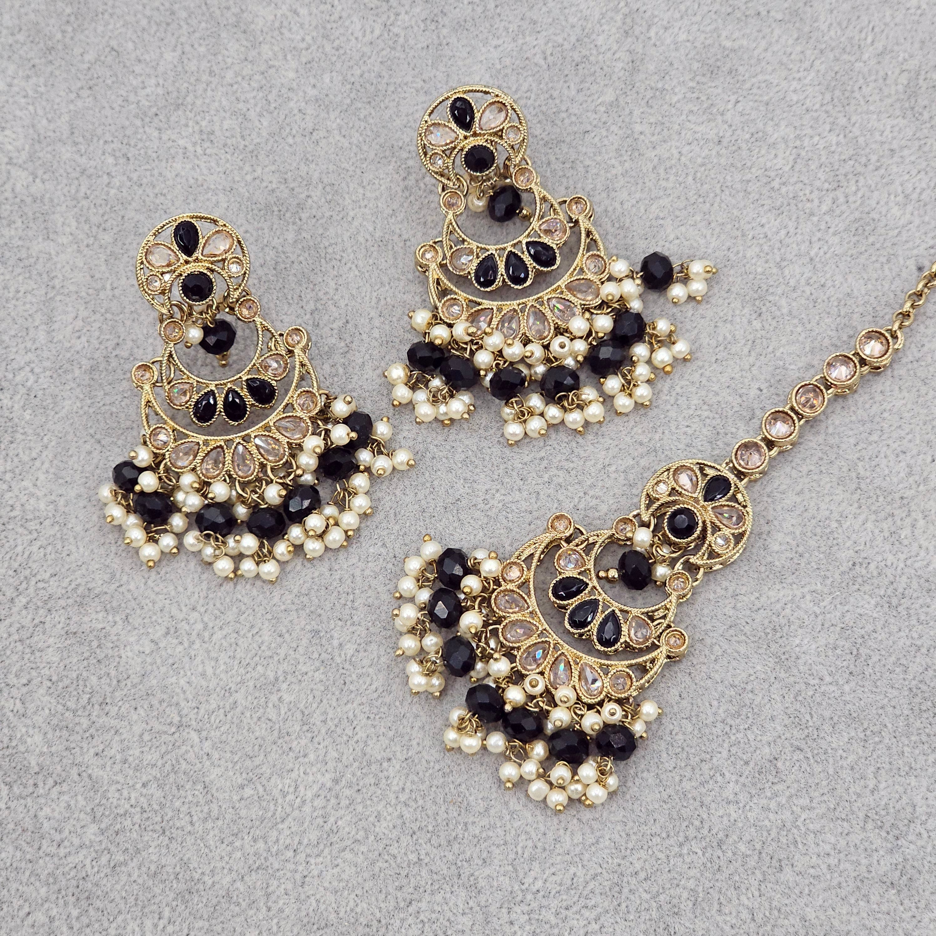 Samra Earrings and Tikka Set – Tikka set | Fancy Fab Jewels UK