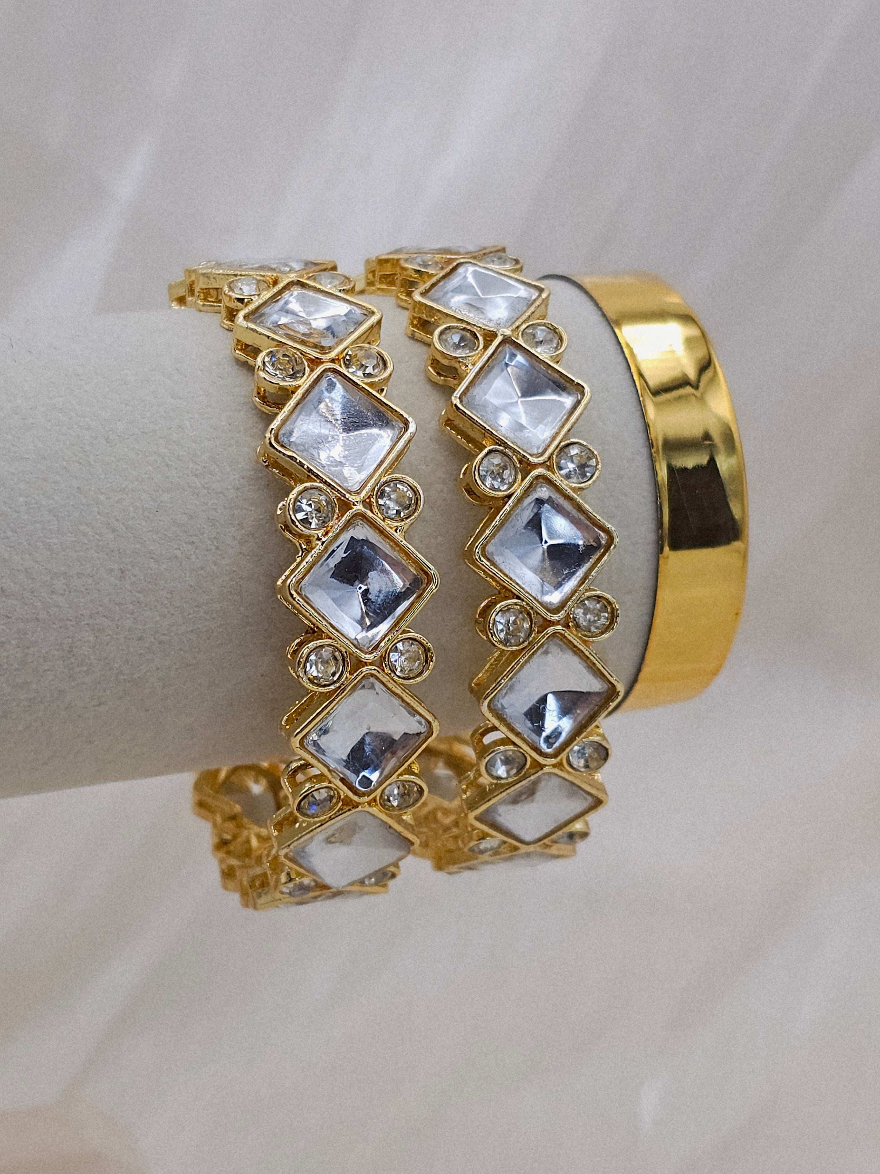 Kundan Stone Bangle Set: Indian Bridal Jewelry