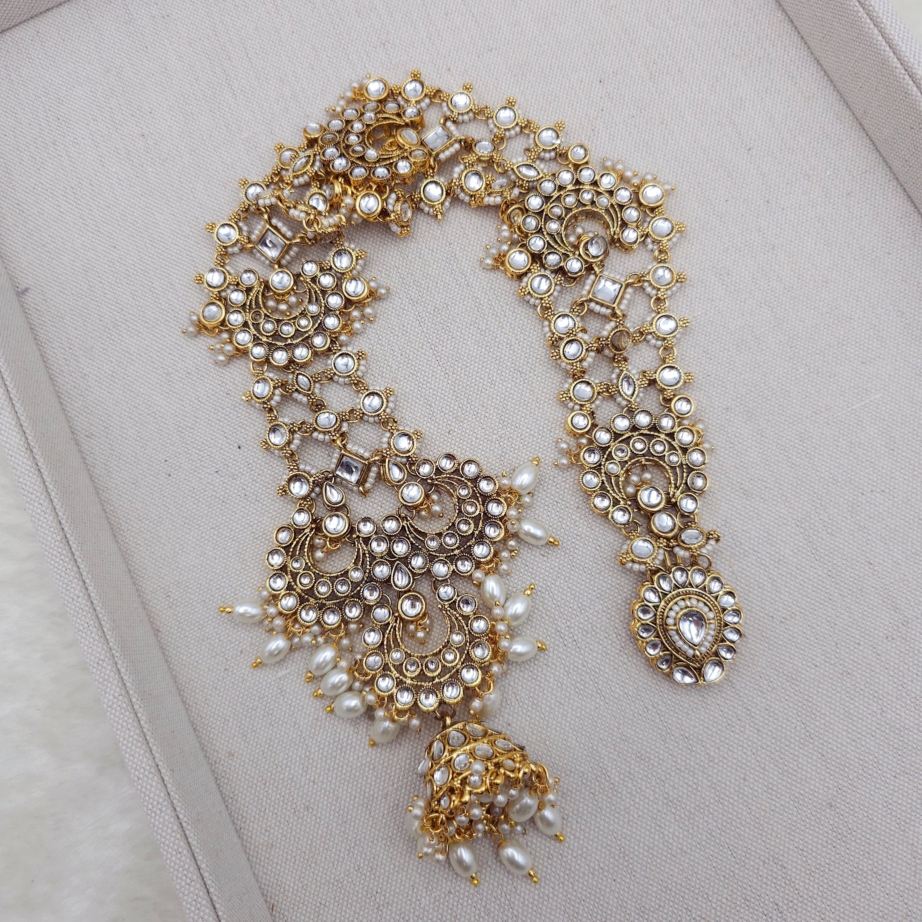Priya - Kundan Jadau Pearl Hair Choti Pranda