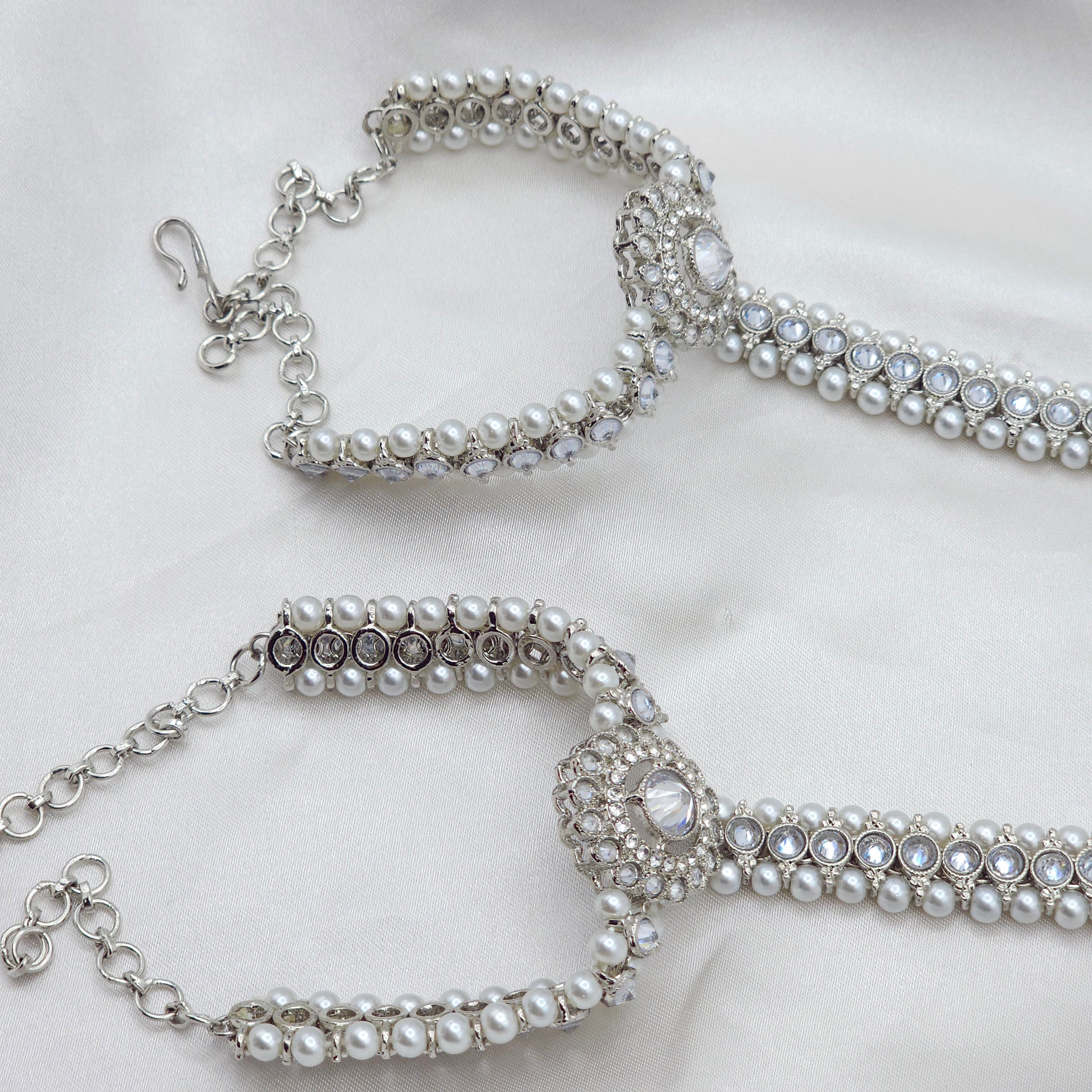 FFJ Kundan Hathphool Hand Harness