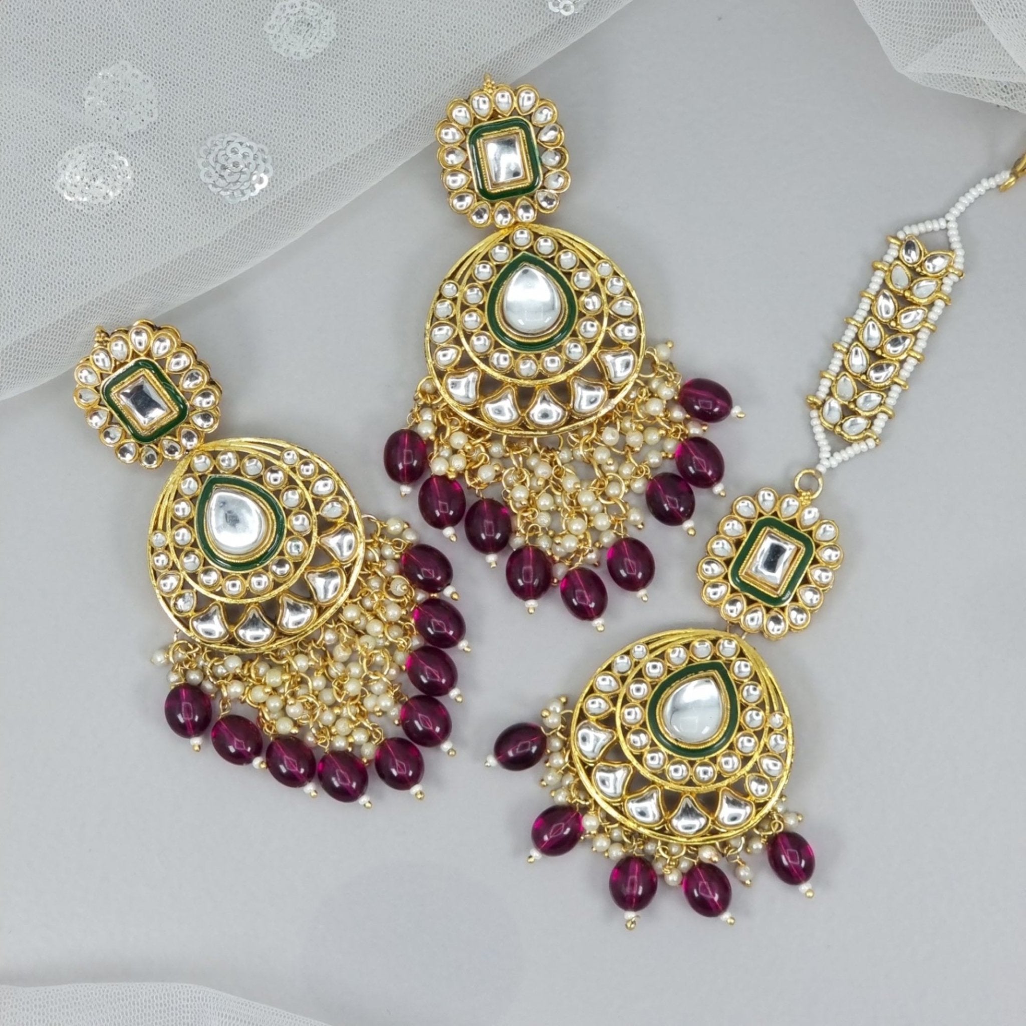 Earring Tikka Set - Fancy Fab Jewels