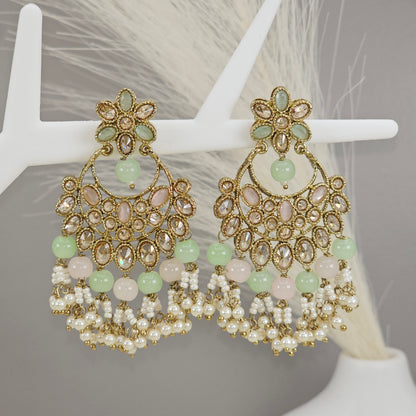 Gold chandelier earrings 